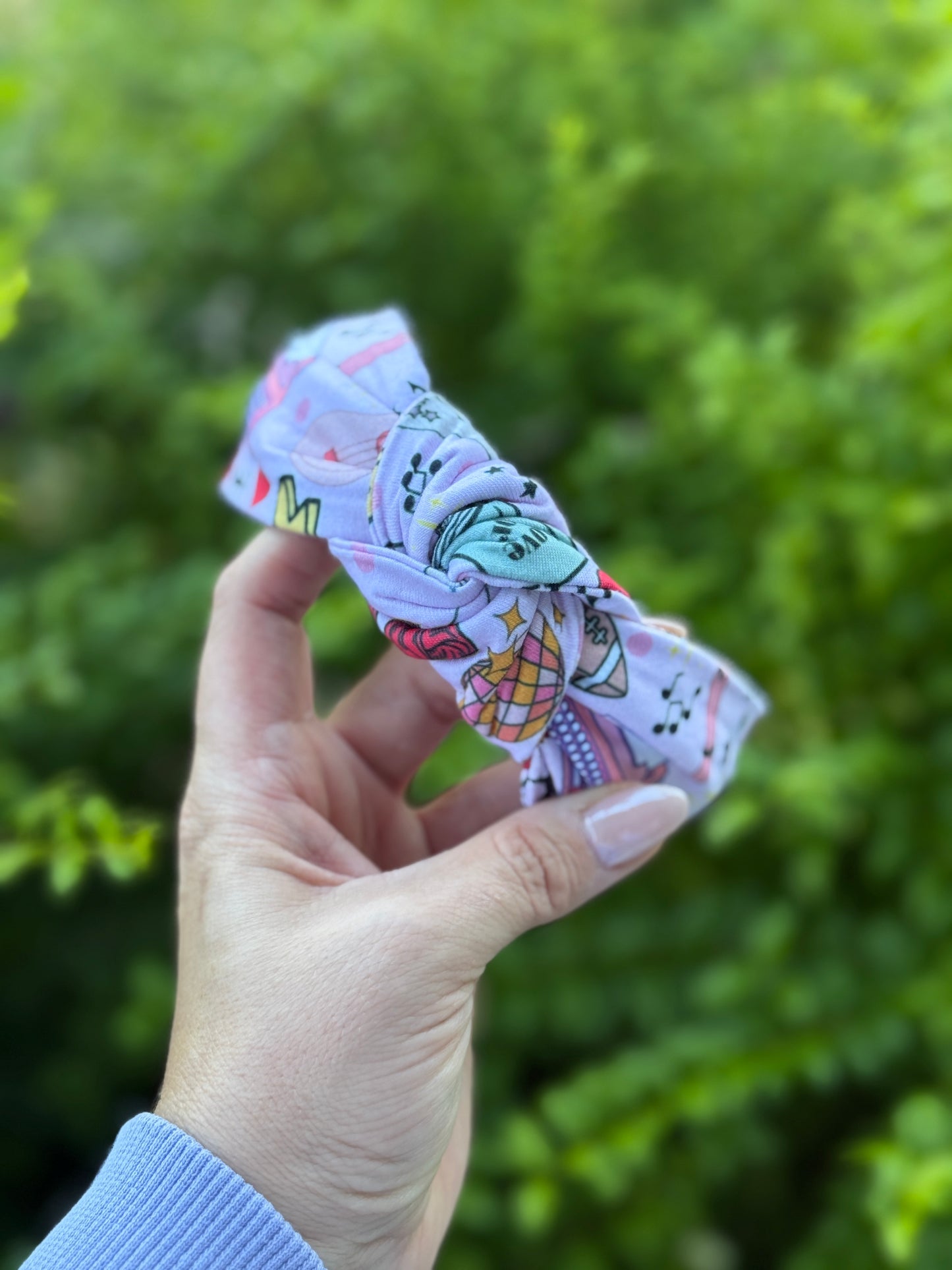 Taylor Swift Inspired Headband | Handmade Pink Topknot with Eras-Inspired Details