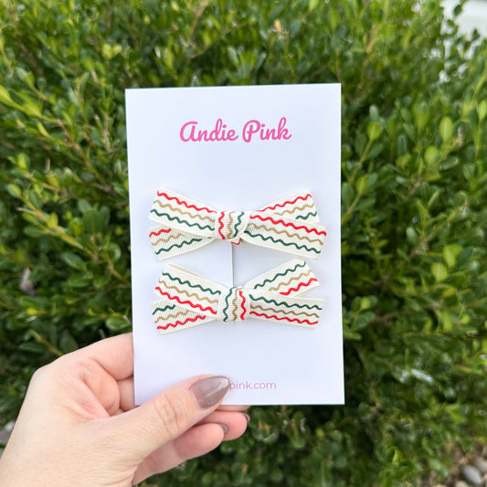 Ivory Christmas Ribbon Bows | Made with Rifle Paper Co. ribbon