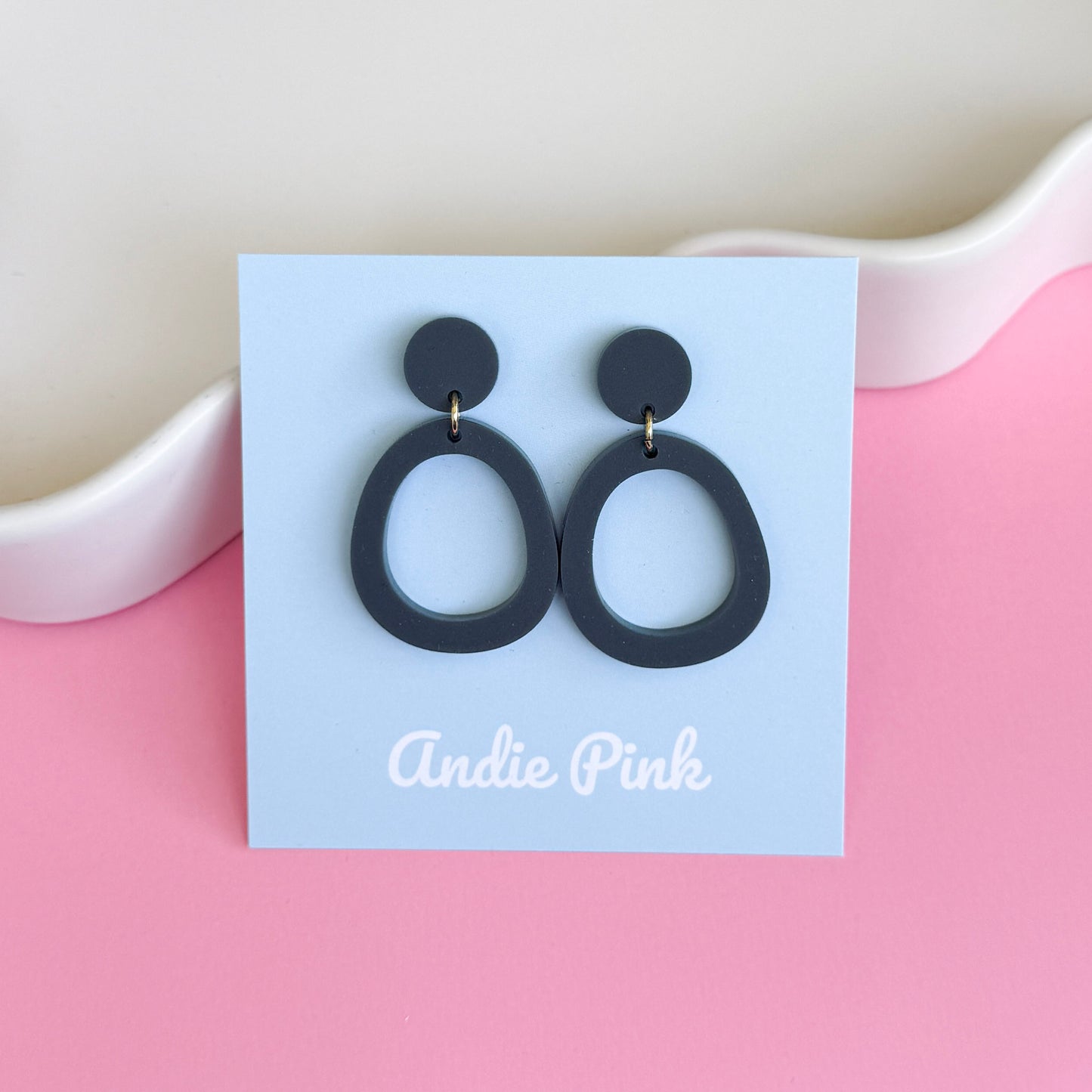 Black Olivia Earrings