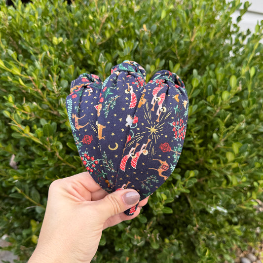 Starry Night Nativity Christmas Headband | Made with Rifle Paper Co. fabric