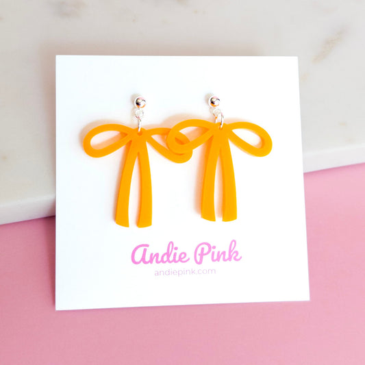 Tennessee Orange Bow Earrings
