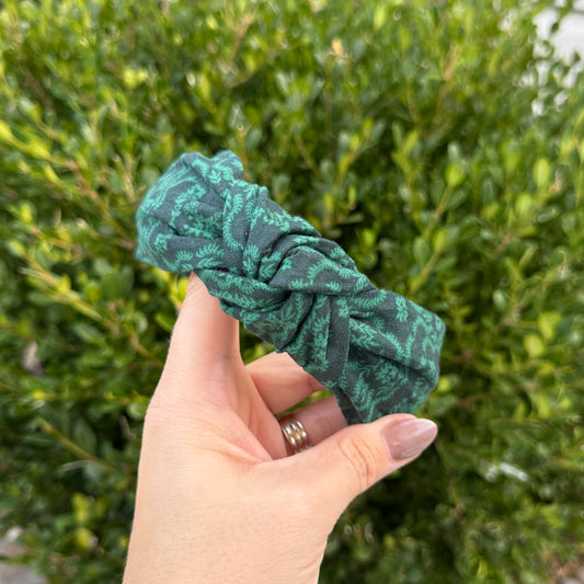 Evergreen Elegance Christmas Headband | Made with Rifle Paper Co. fabric