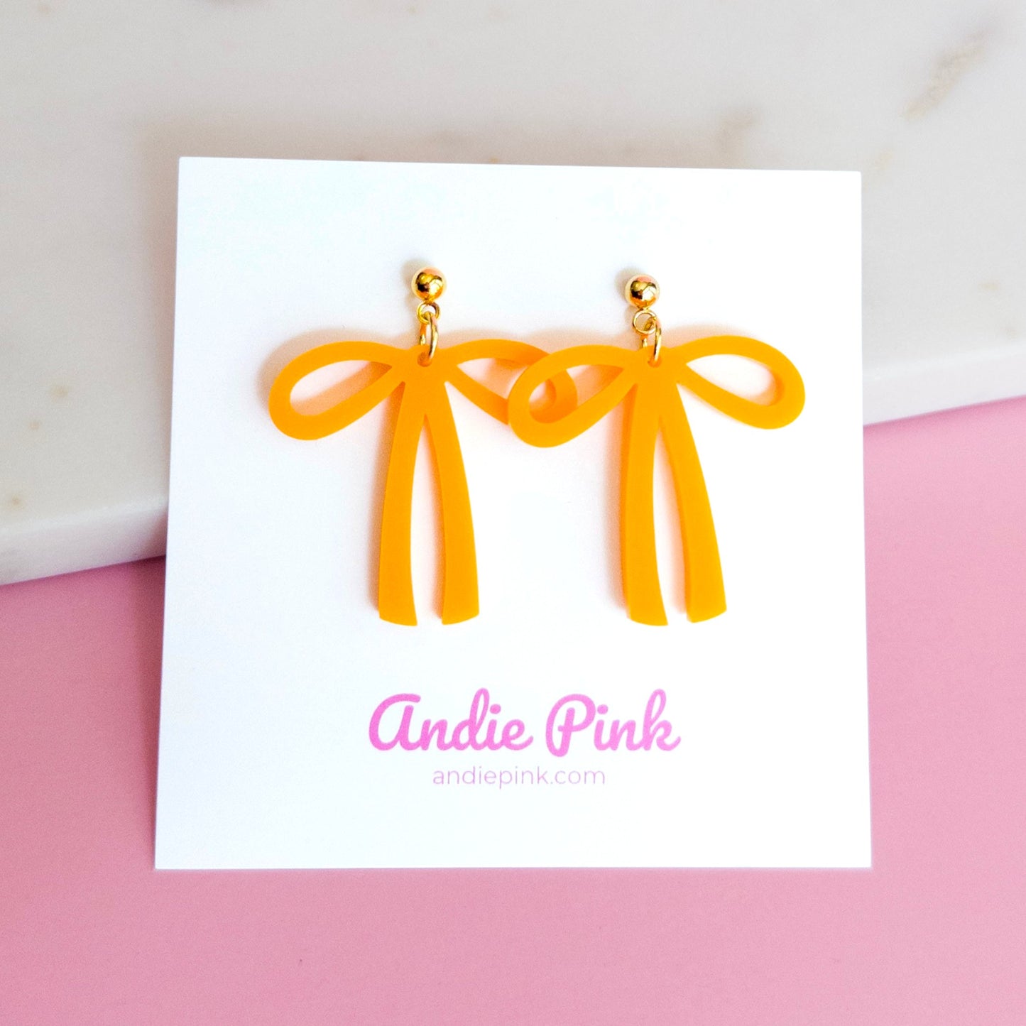 Tennessee Orange Bow Earrings