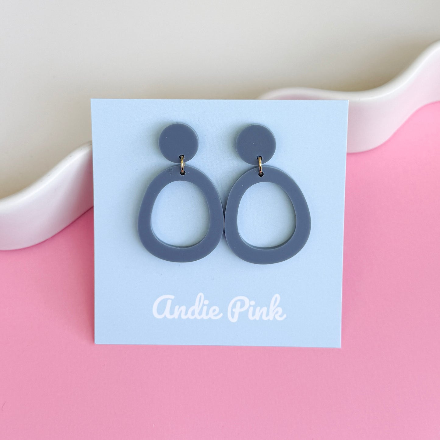 Grey Olivia Earrings