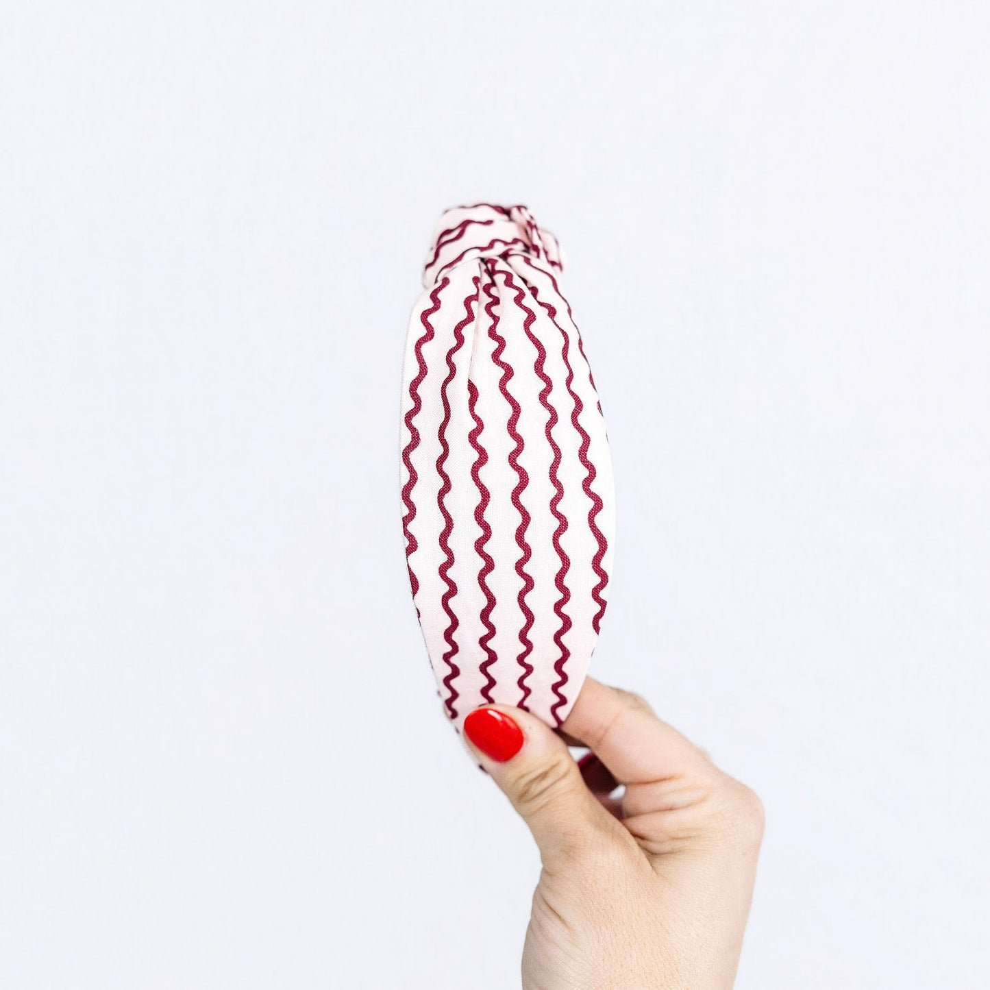 Pink & Burgundy Wavy Stripe Headband
