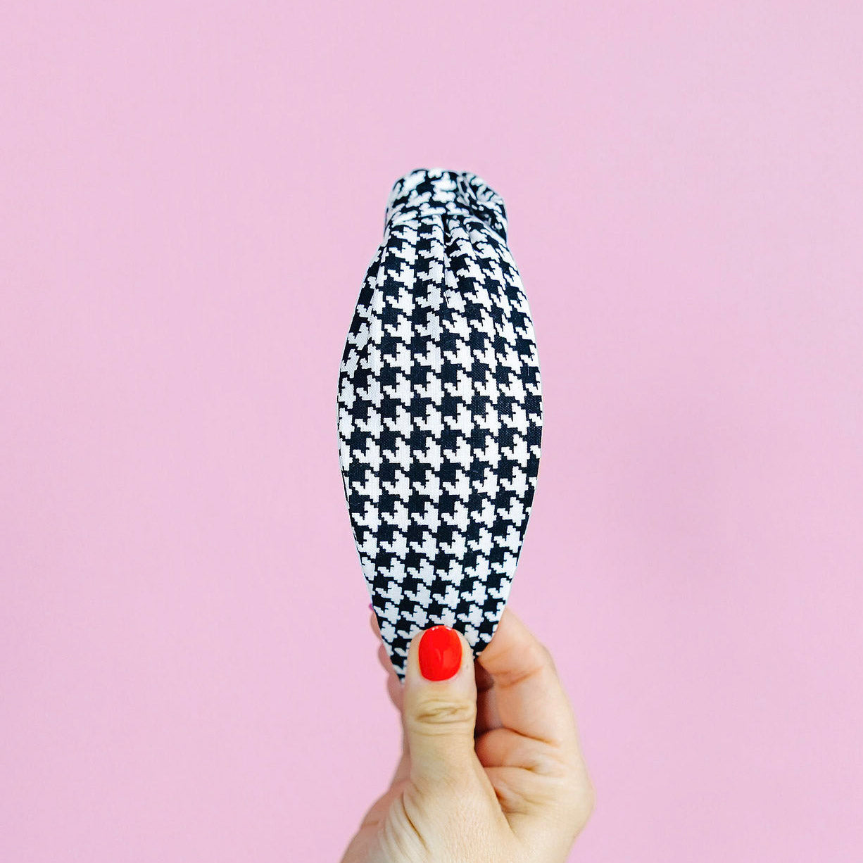 Black & White Houndstooth Headband
