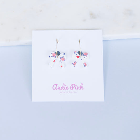 Small Bow Hoop Earrings | 2 Style Options