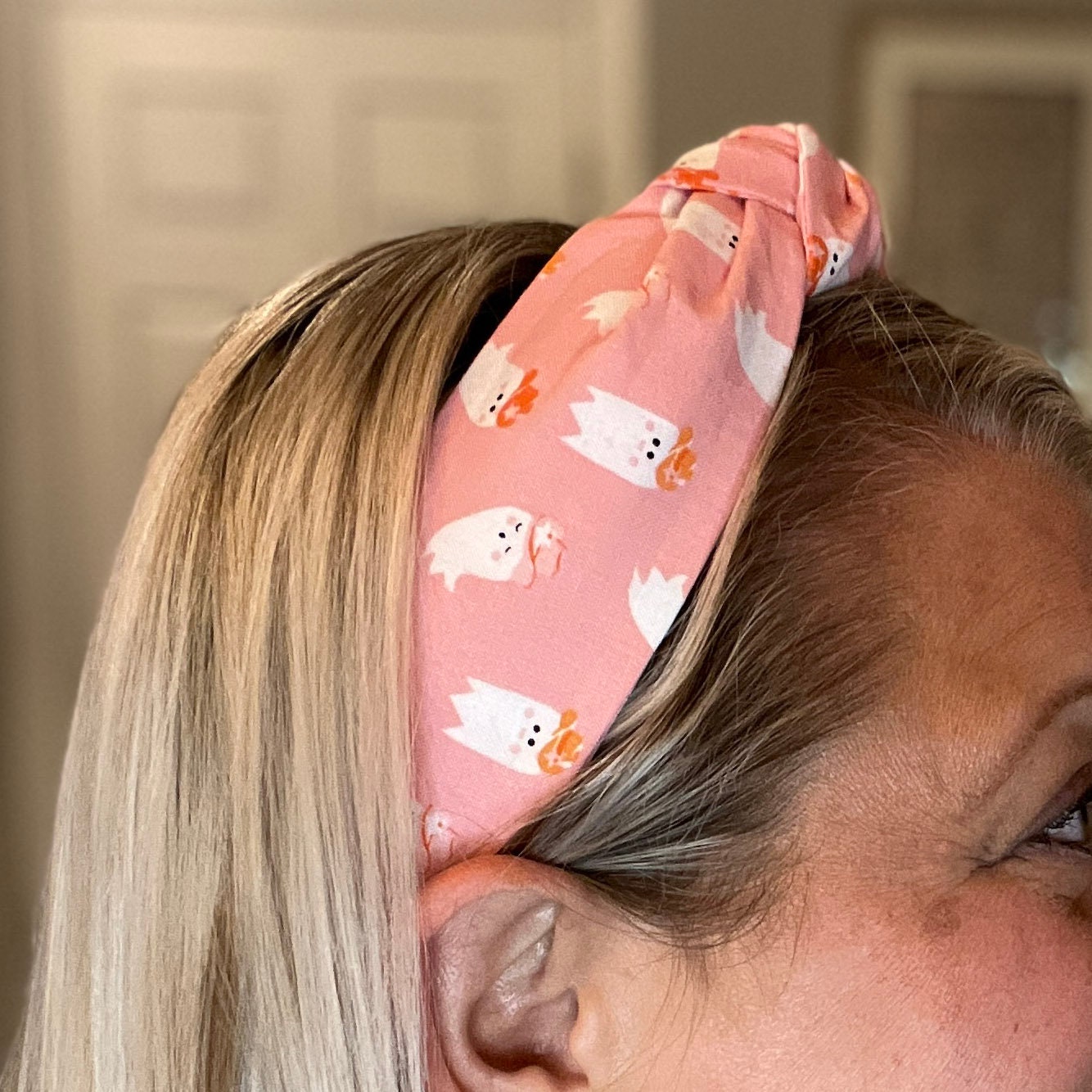 Pink Ghost Halloween Headband