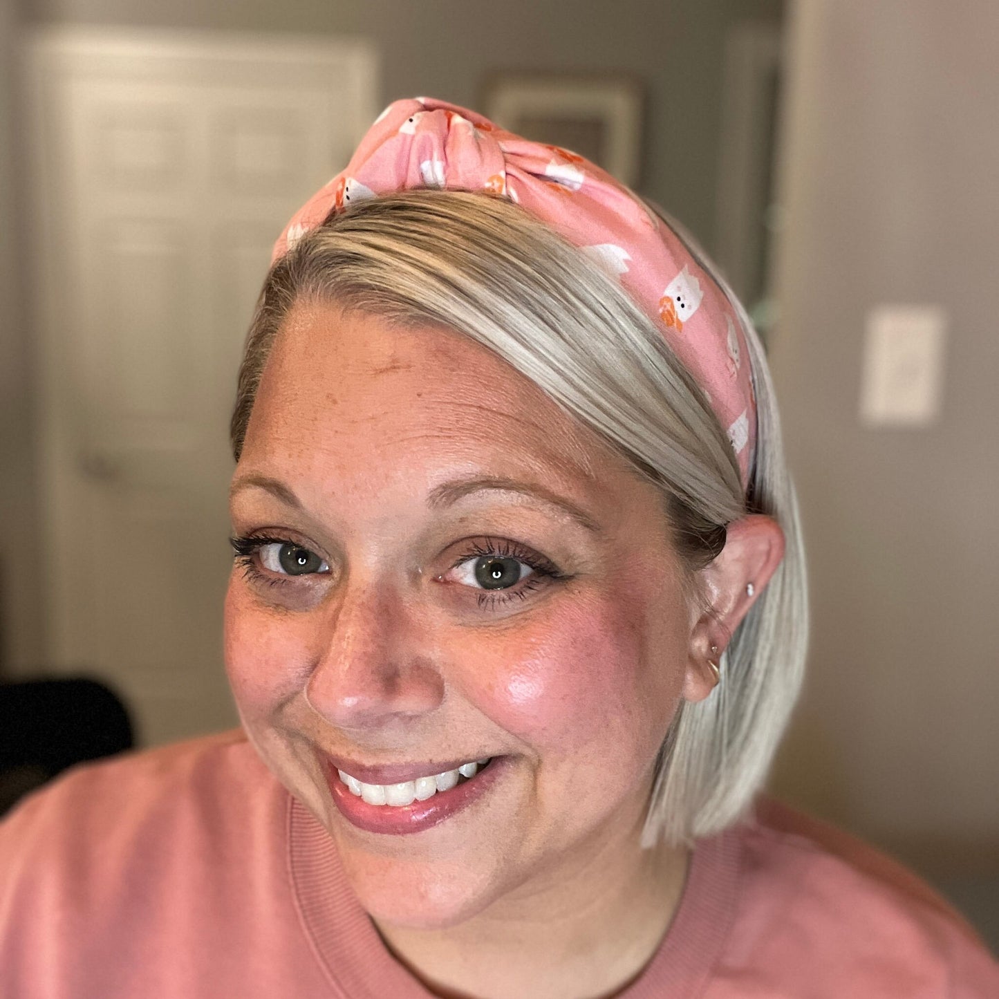 Pink Ghost Halloween Headband