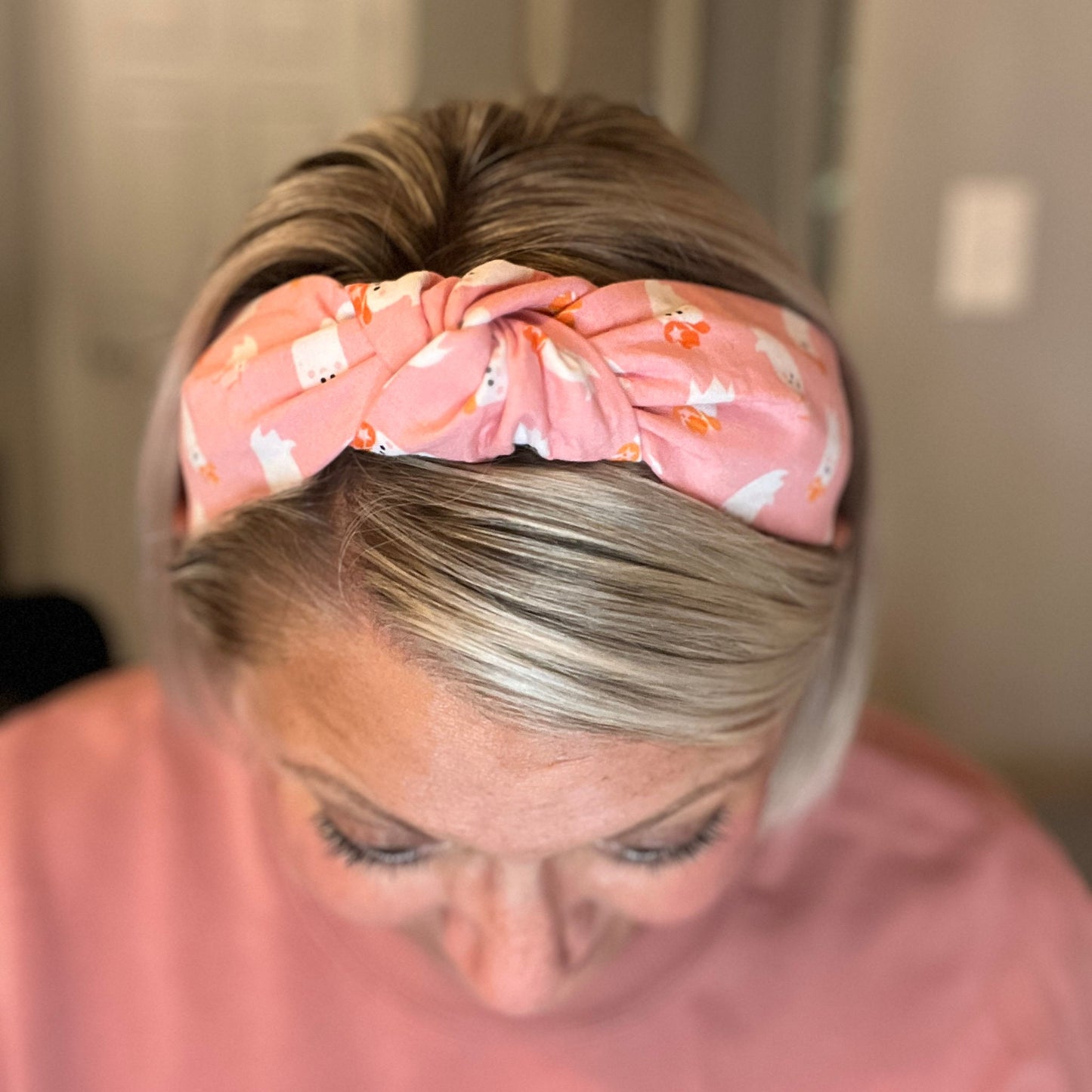 Pink Ghost Halloween Headband