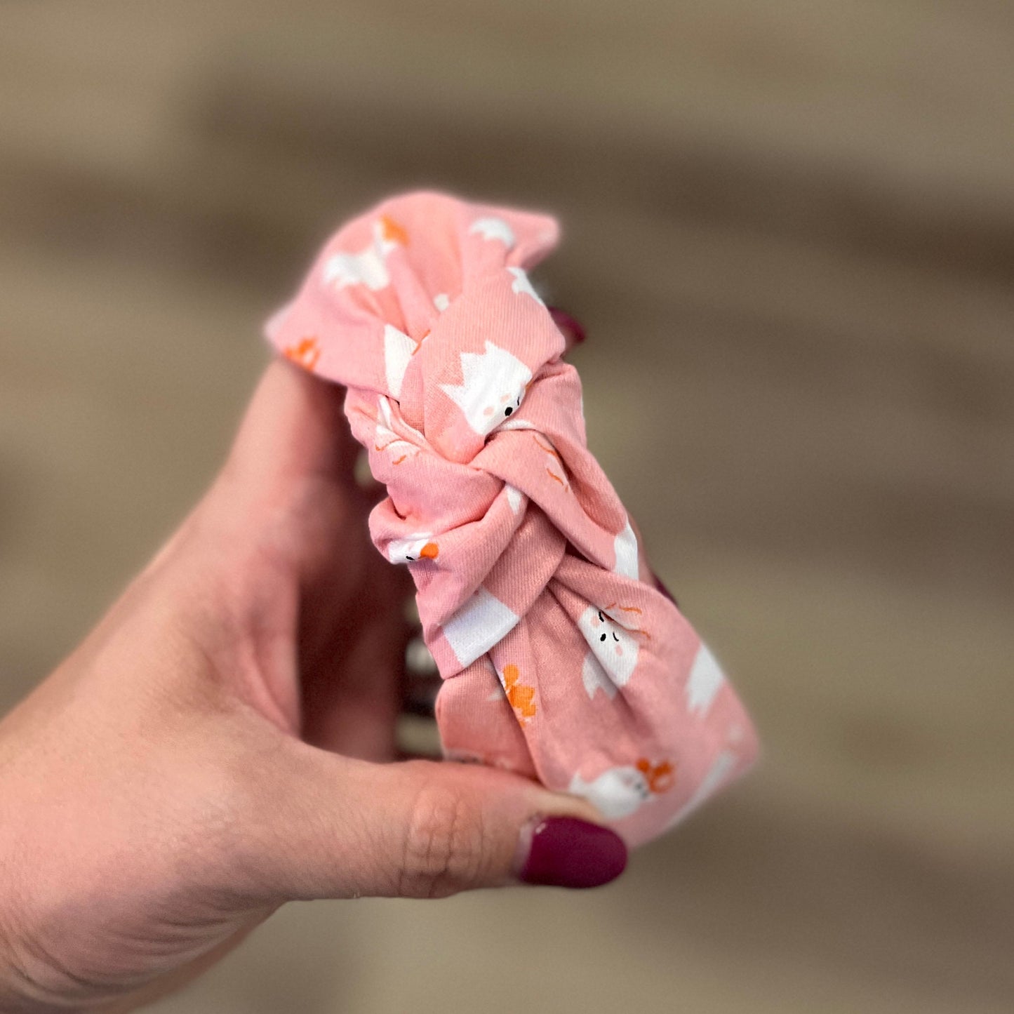 Pink Ghost Halloween Headband