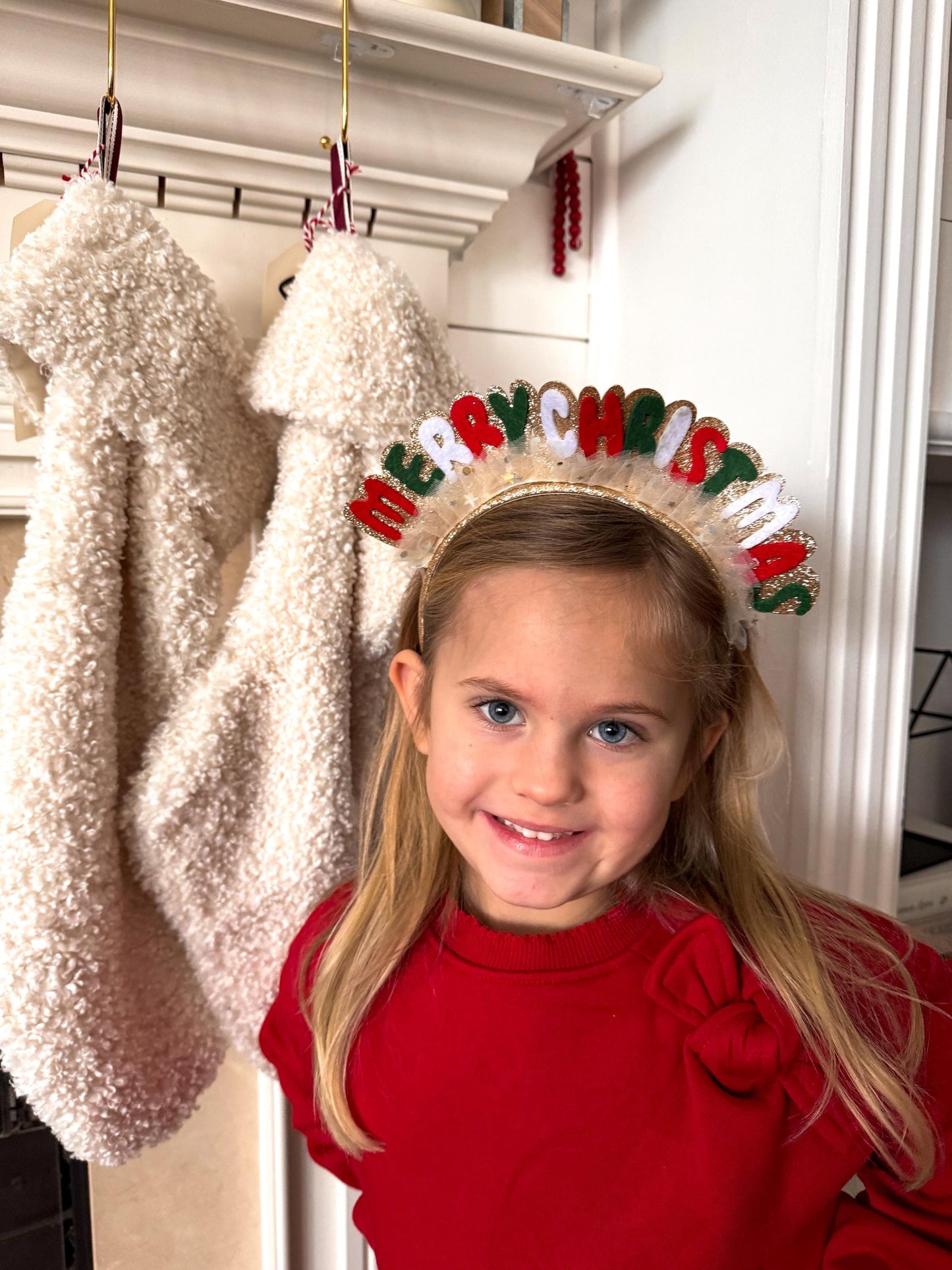 Merry Christmas Headband for Girls