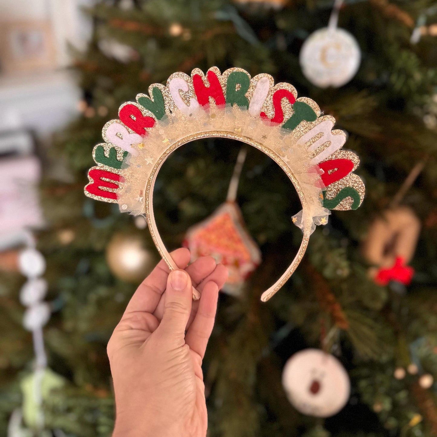 Merry Christmas Headband for Girls