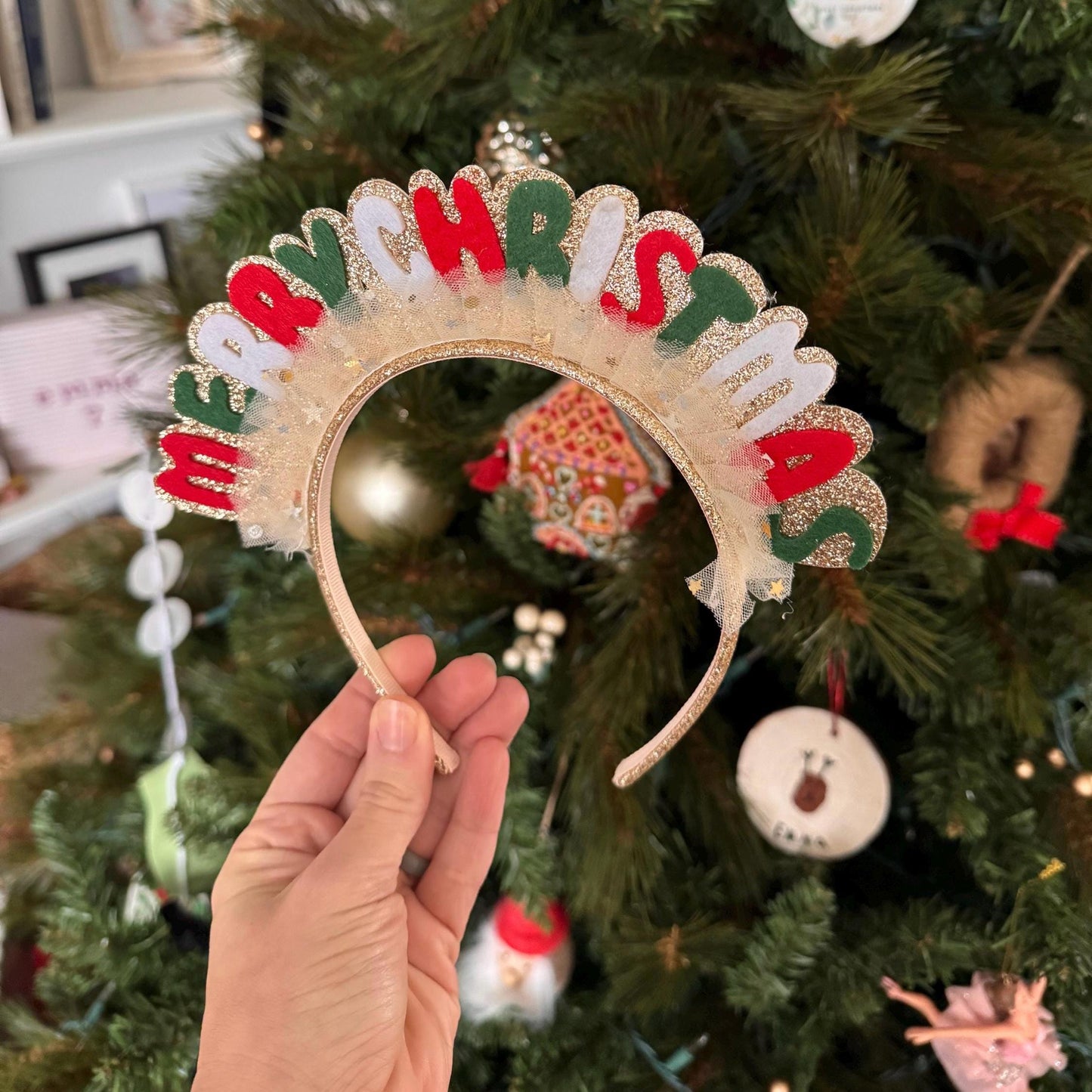 Merry Christmas Headband for Girls