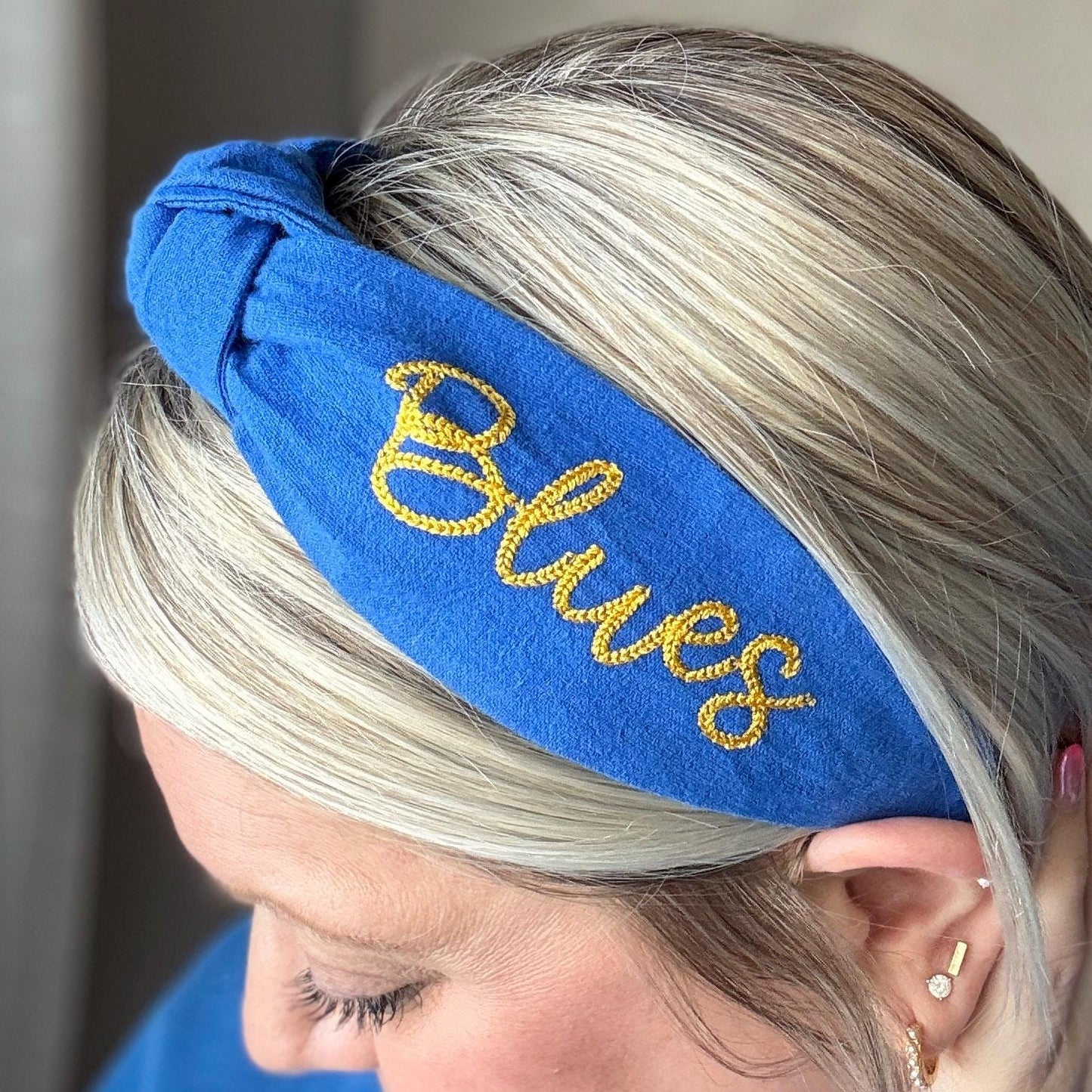 St. Louis Blues Hockey Embroidered Headband