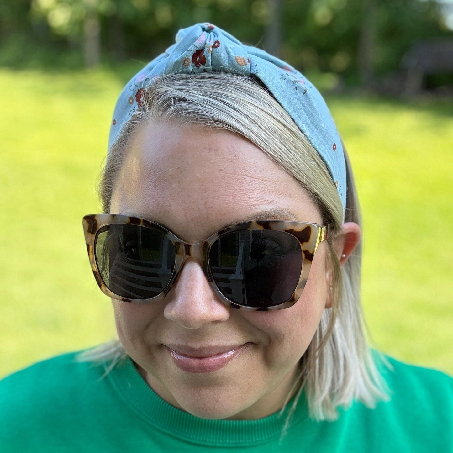 Light Blue Floral Headband