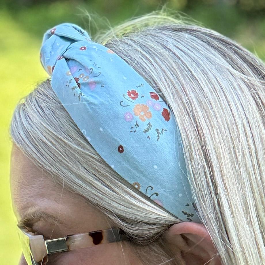 Light Blue Floral Headband