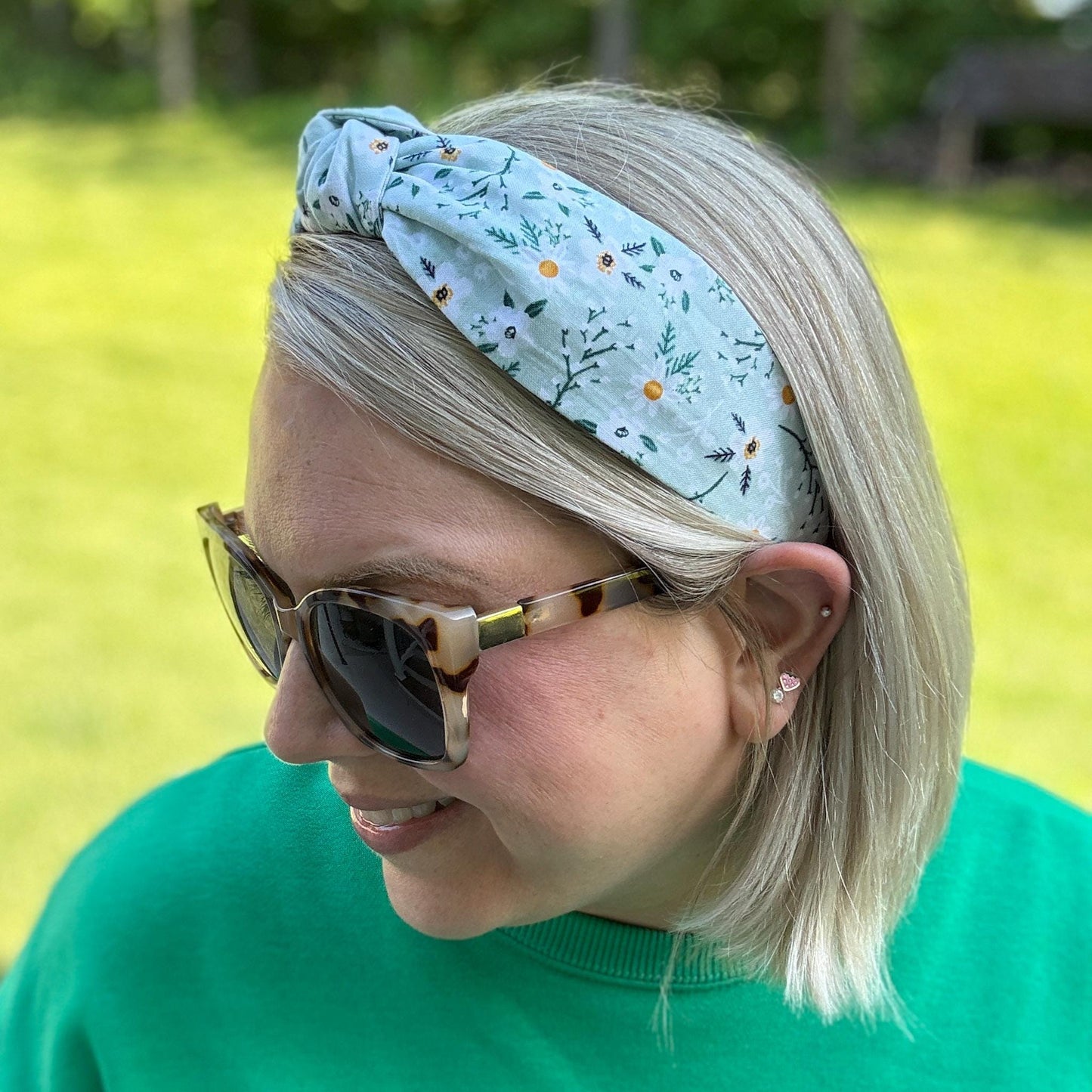 White Daisy Floral Headband