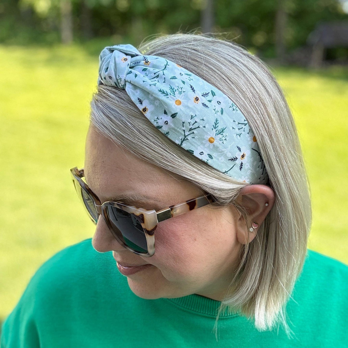 White Daisy Floral Headband