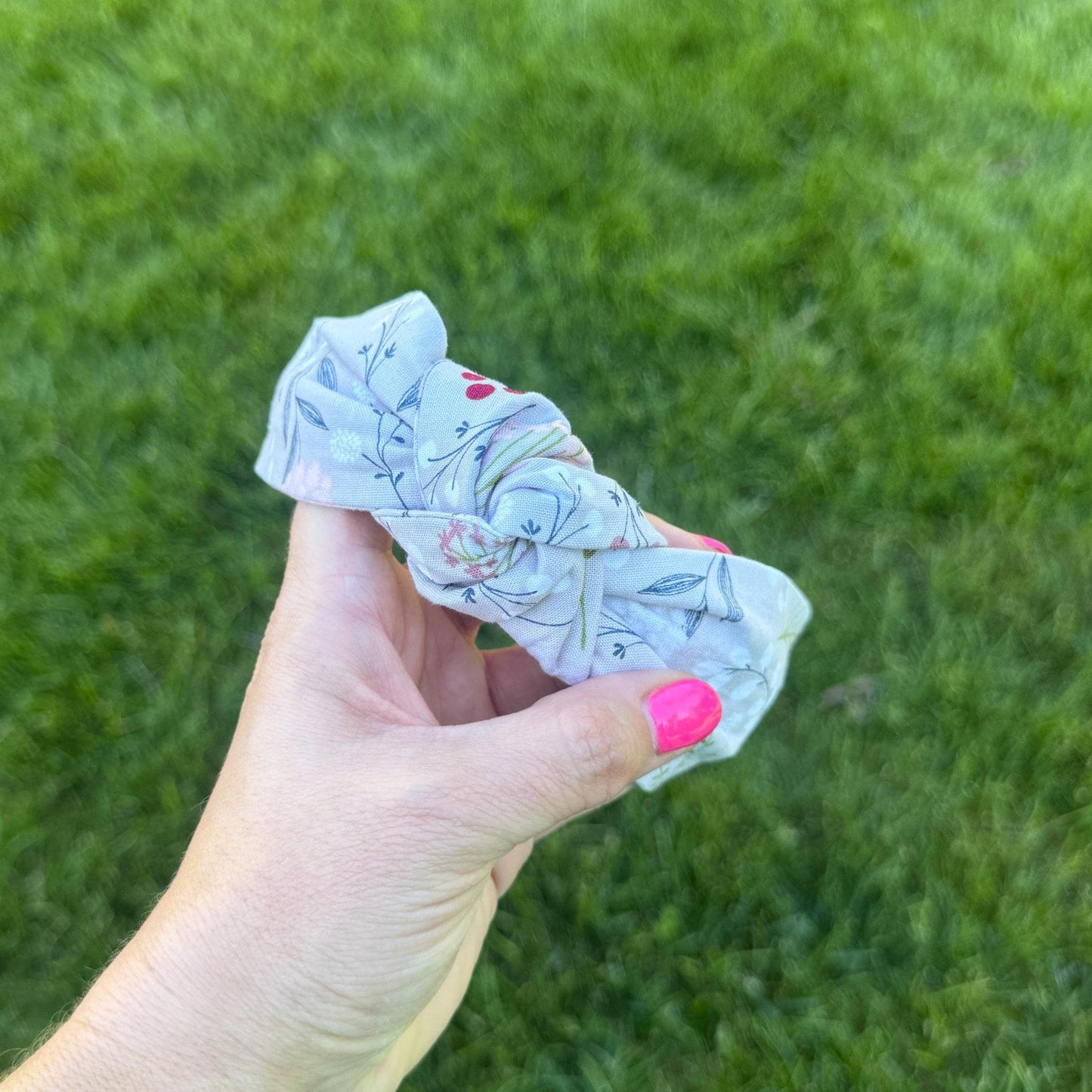 Beige Floral Boho Headband