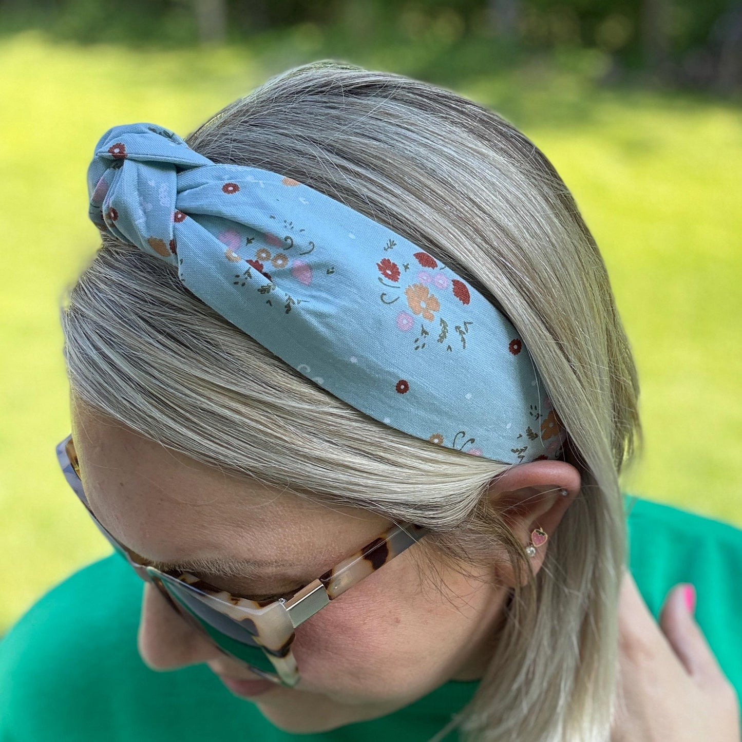 Light Blue Floral Headband