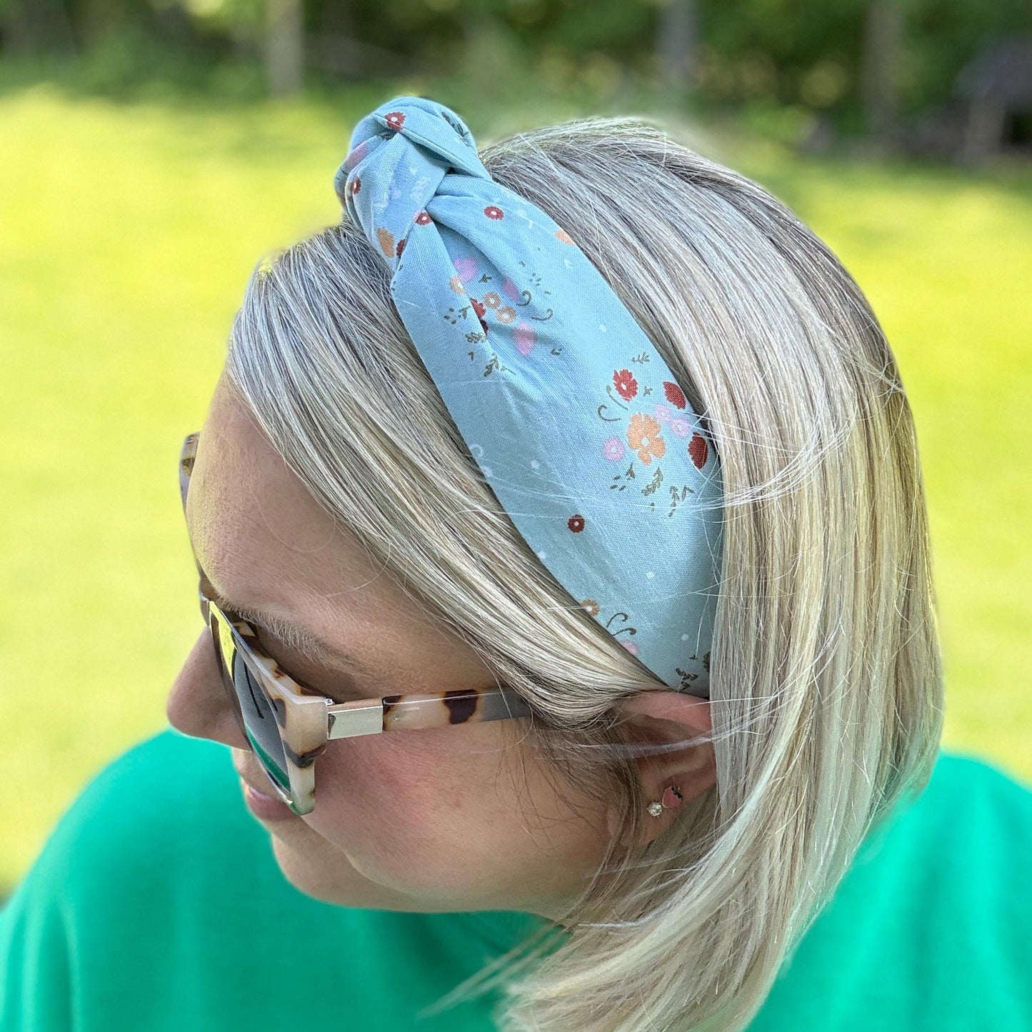 Light Blue Floral Headband