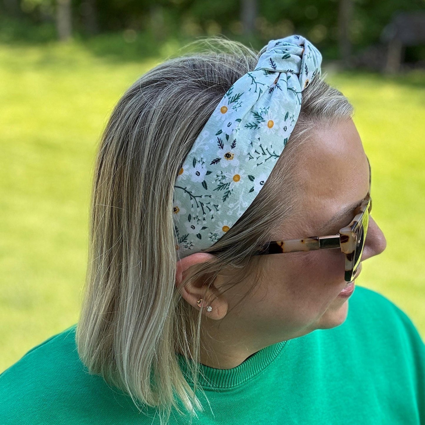 White Daisy Floral Headband