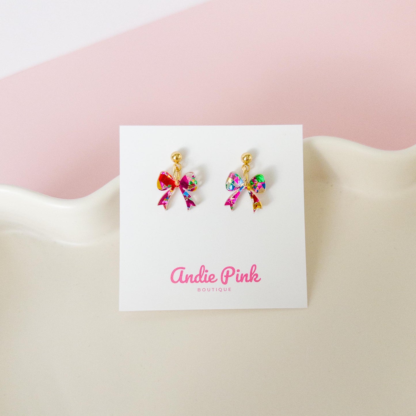 Small Bow Dangle Earrings