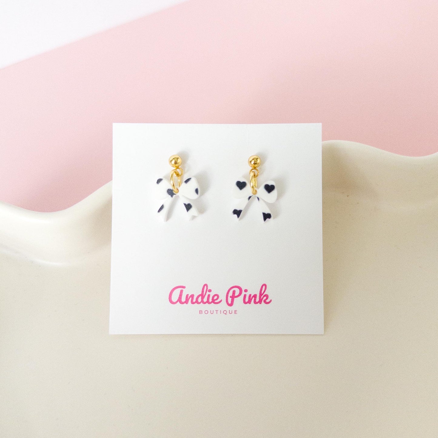 Small Bow Dangle Earrings