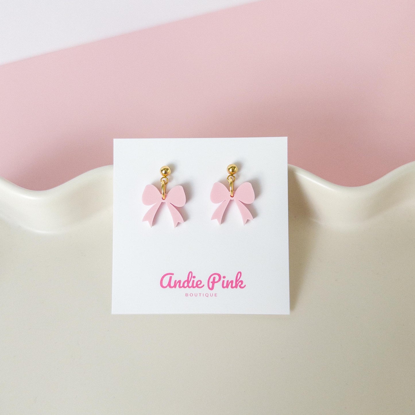 Small Bow Dangle Earrings