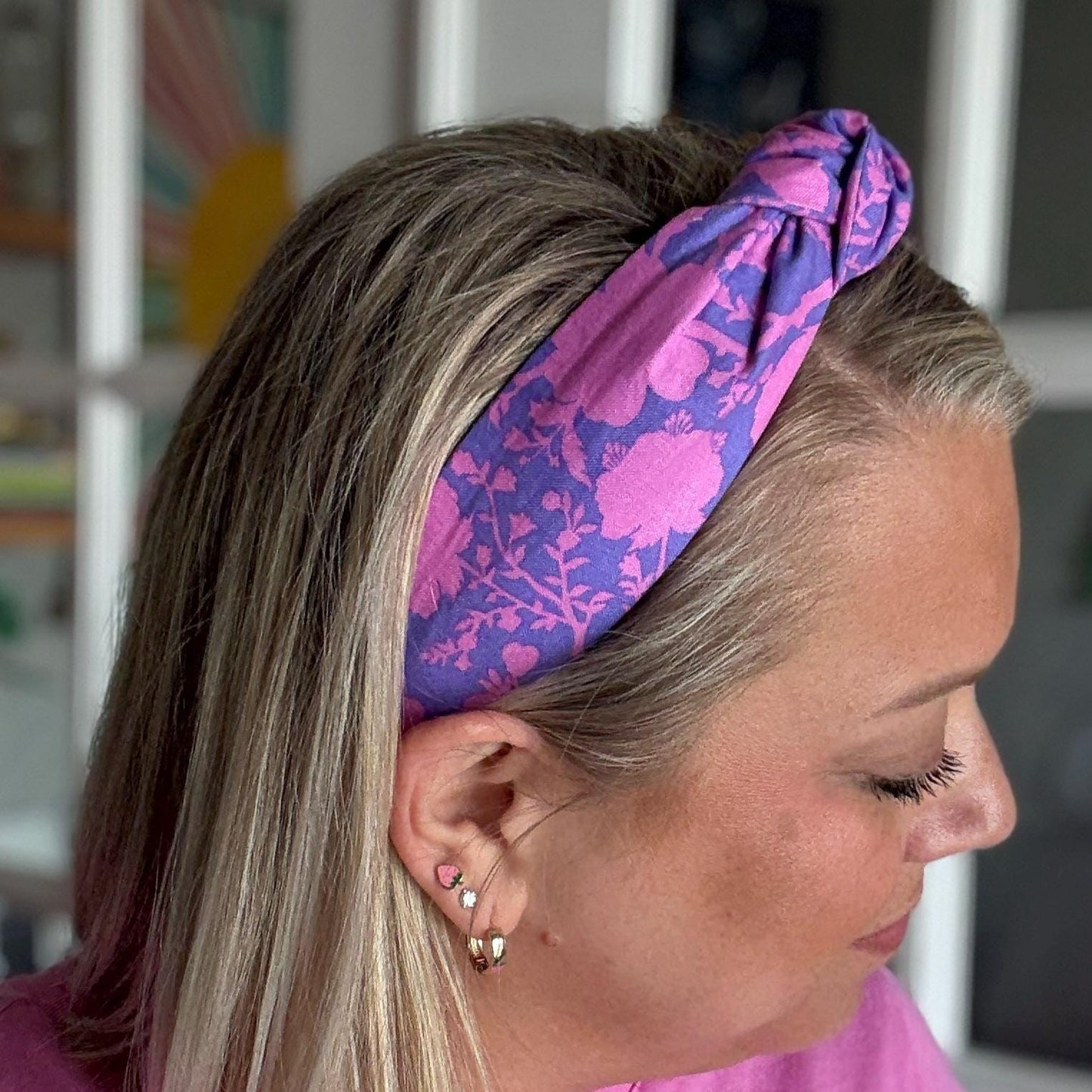 Purple & Pink Floral Headband
