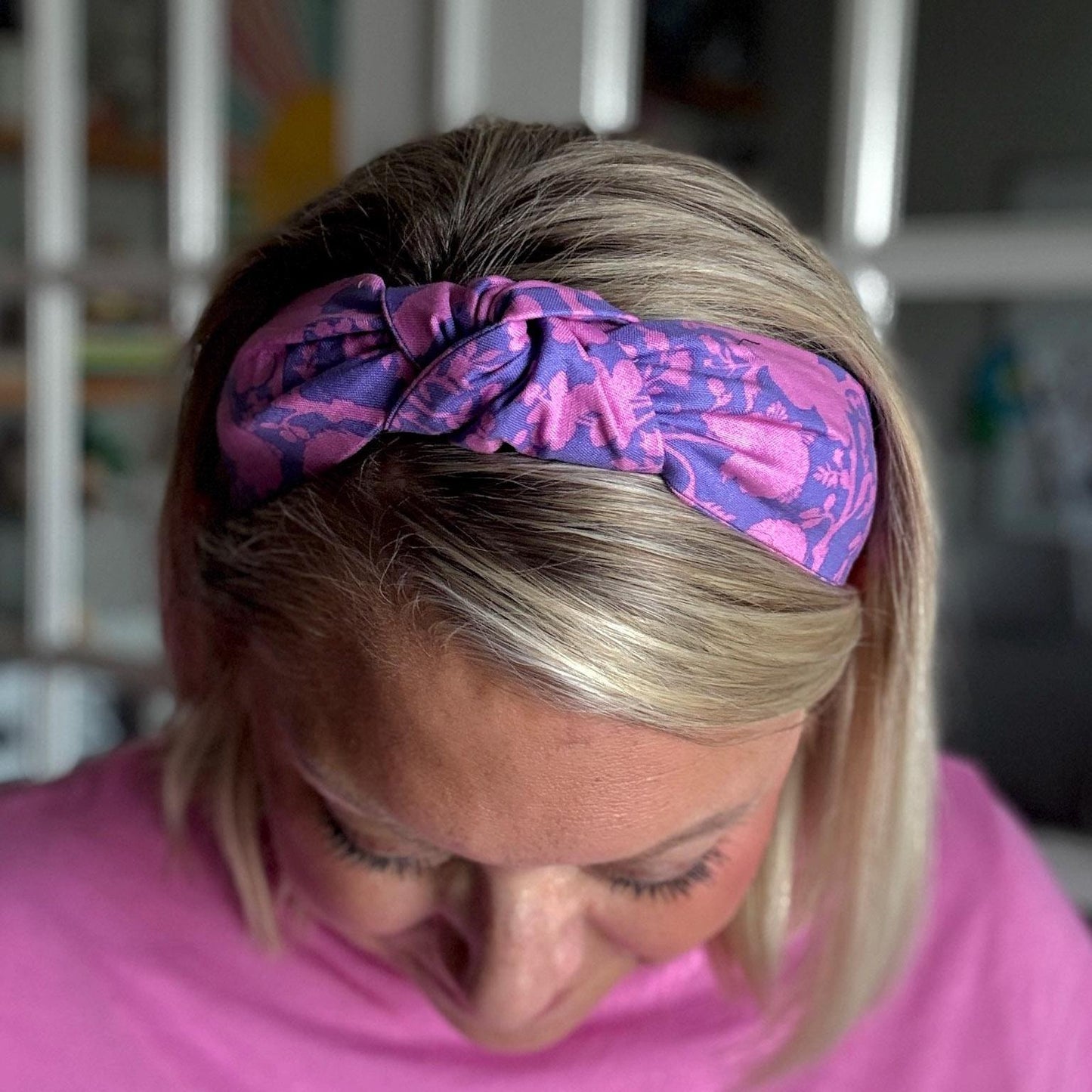 Purple & Pink Floral Headband