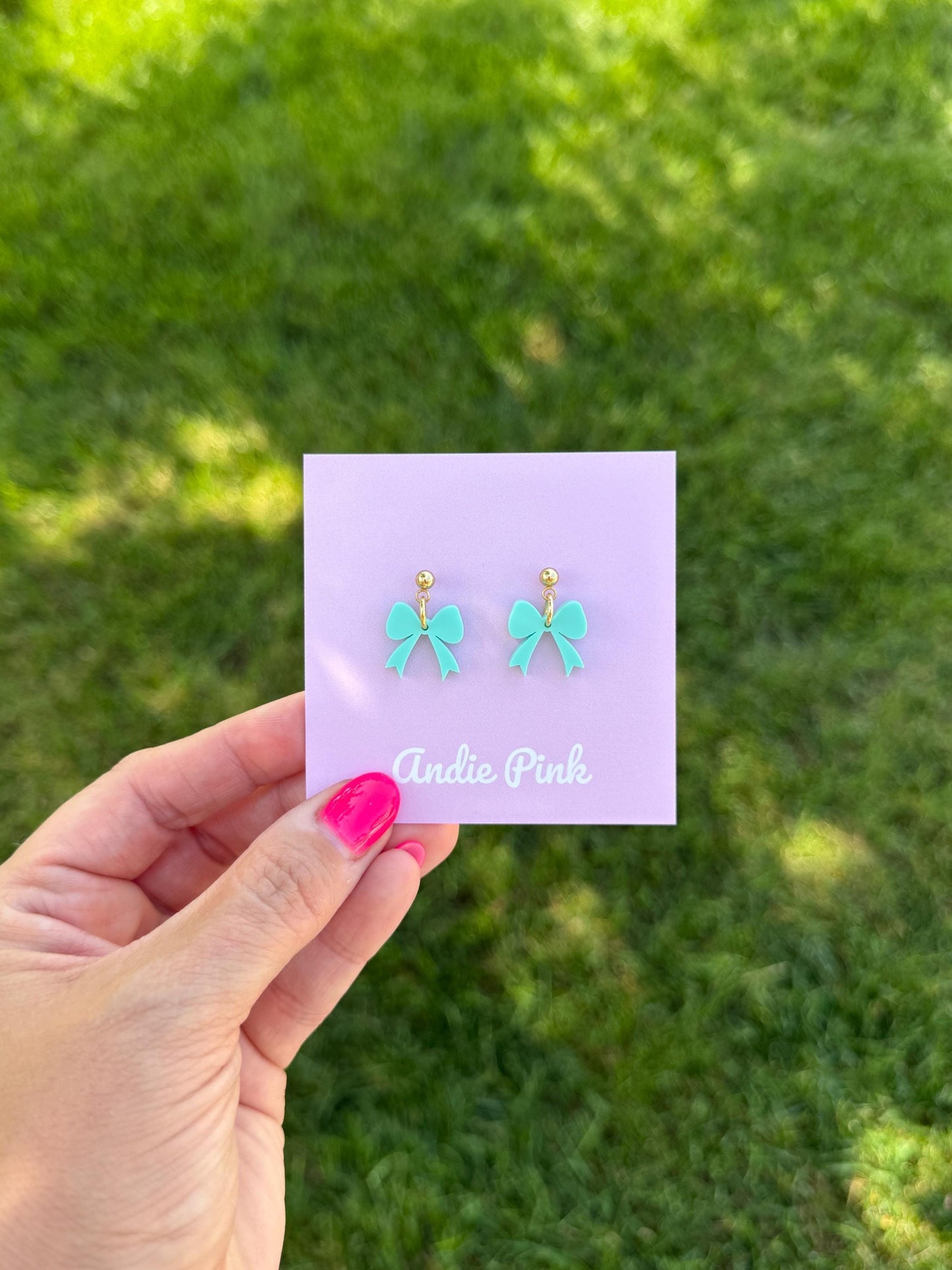 Small Bow Dangle Earrings