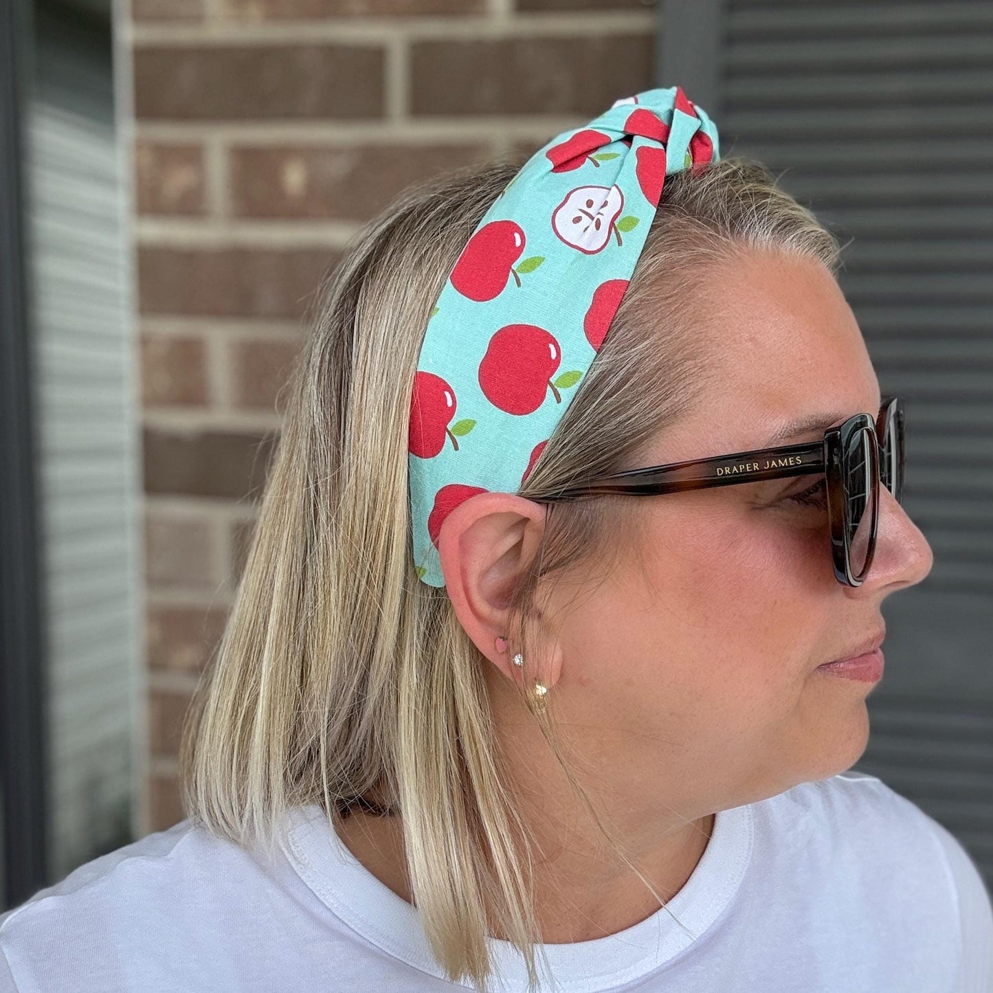Teal & Red Apple Headband
