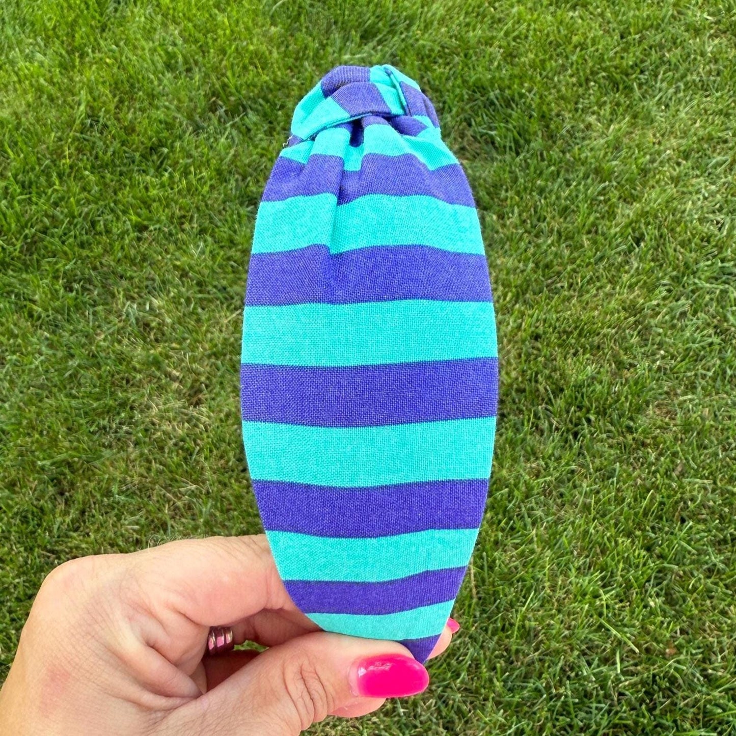 Teal & Purple Chunky Stripe Headband