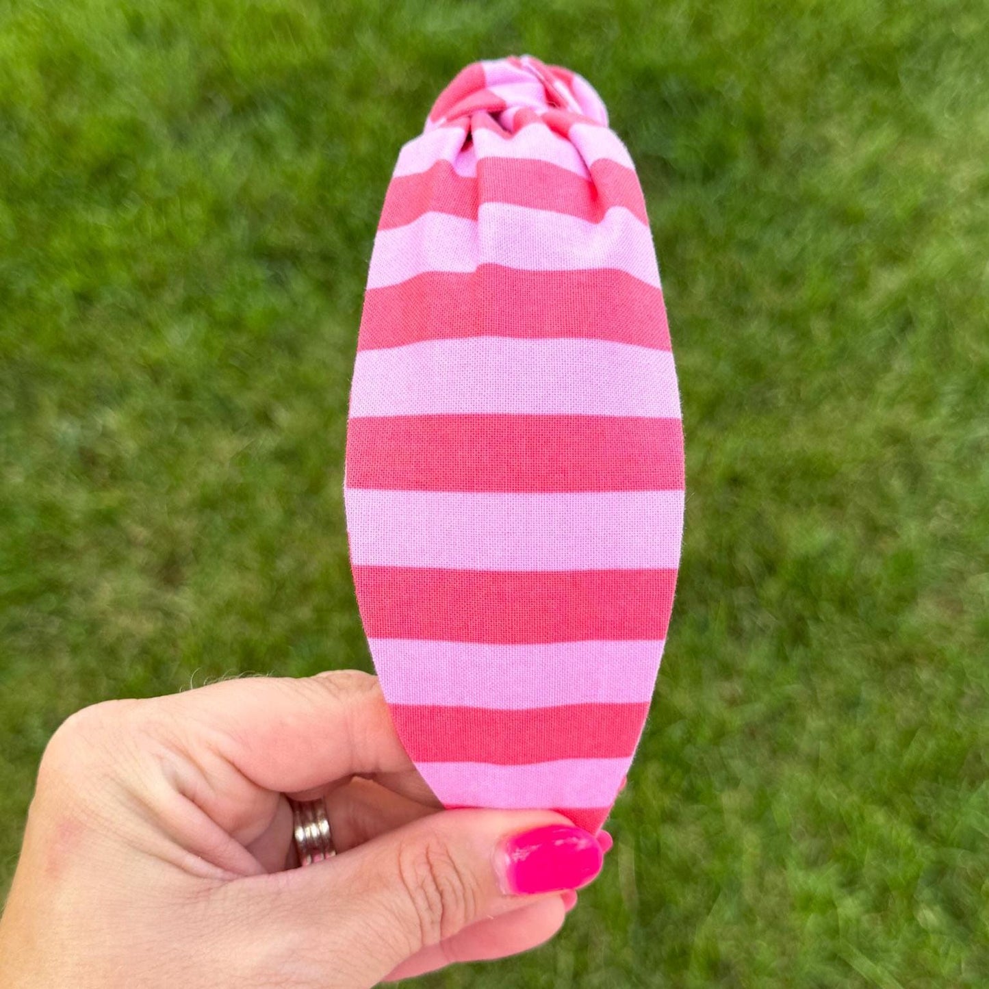Pink & Red Chunky Stripe Headband
