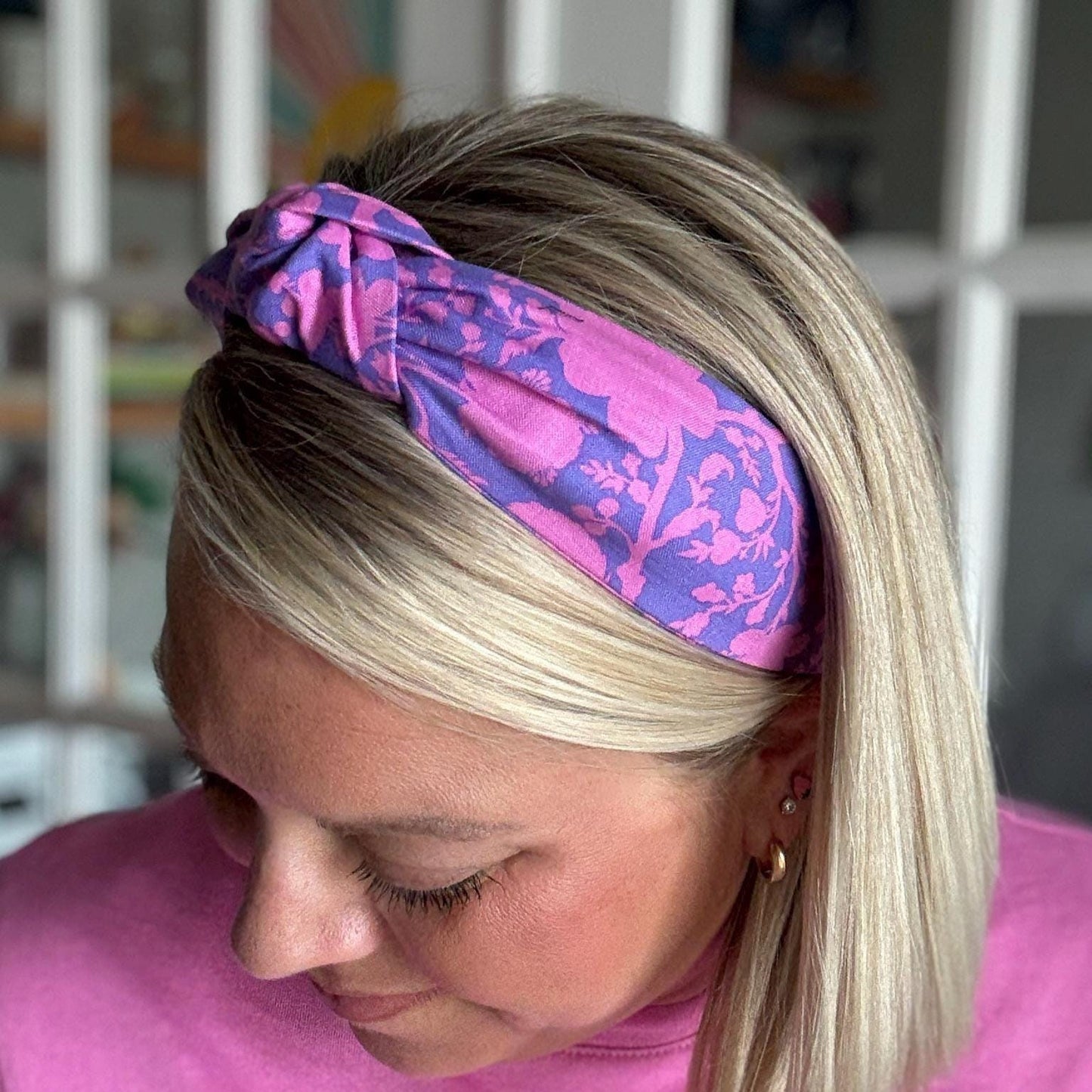 Purple & Pink Floral Headband