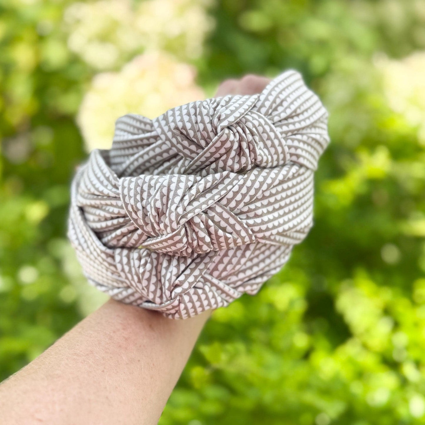Beige & White Headband