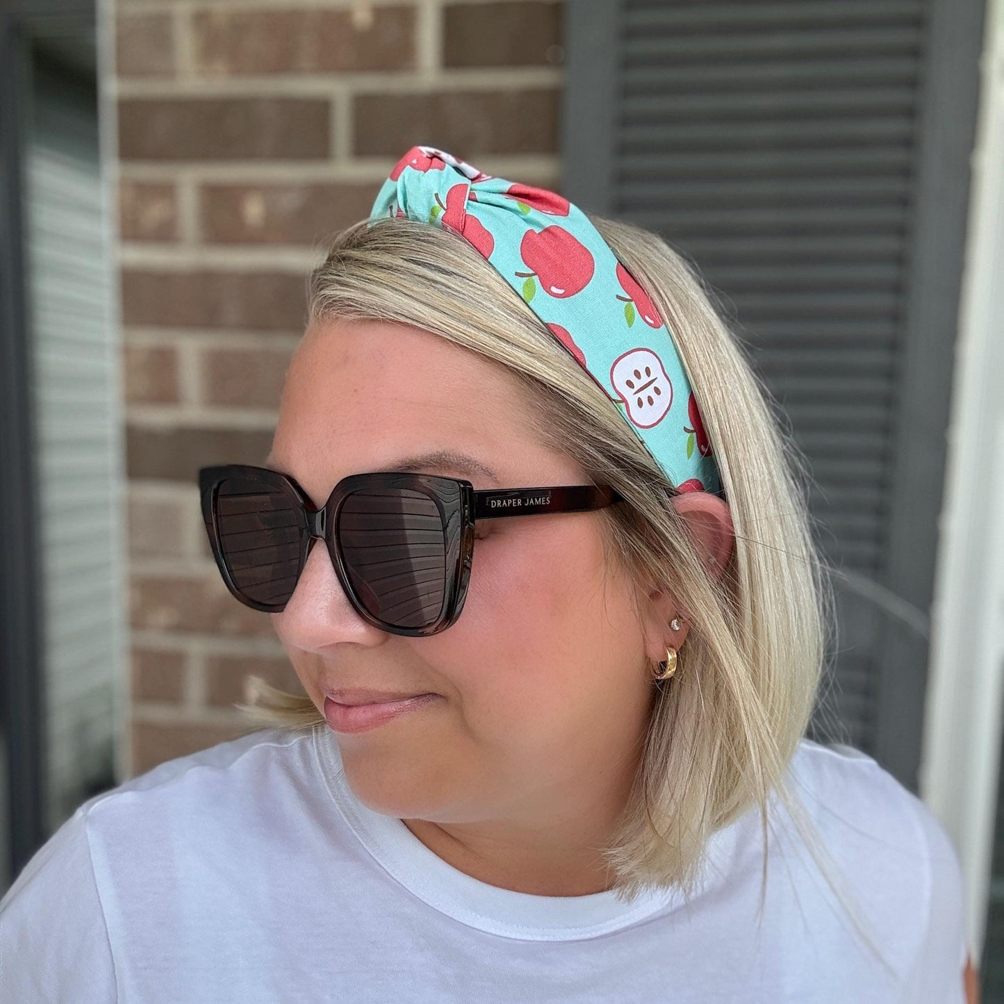 Teal & Red Apple Headband