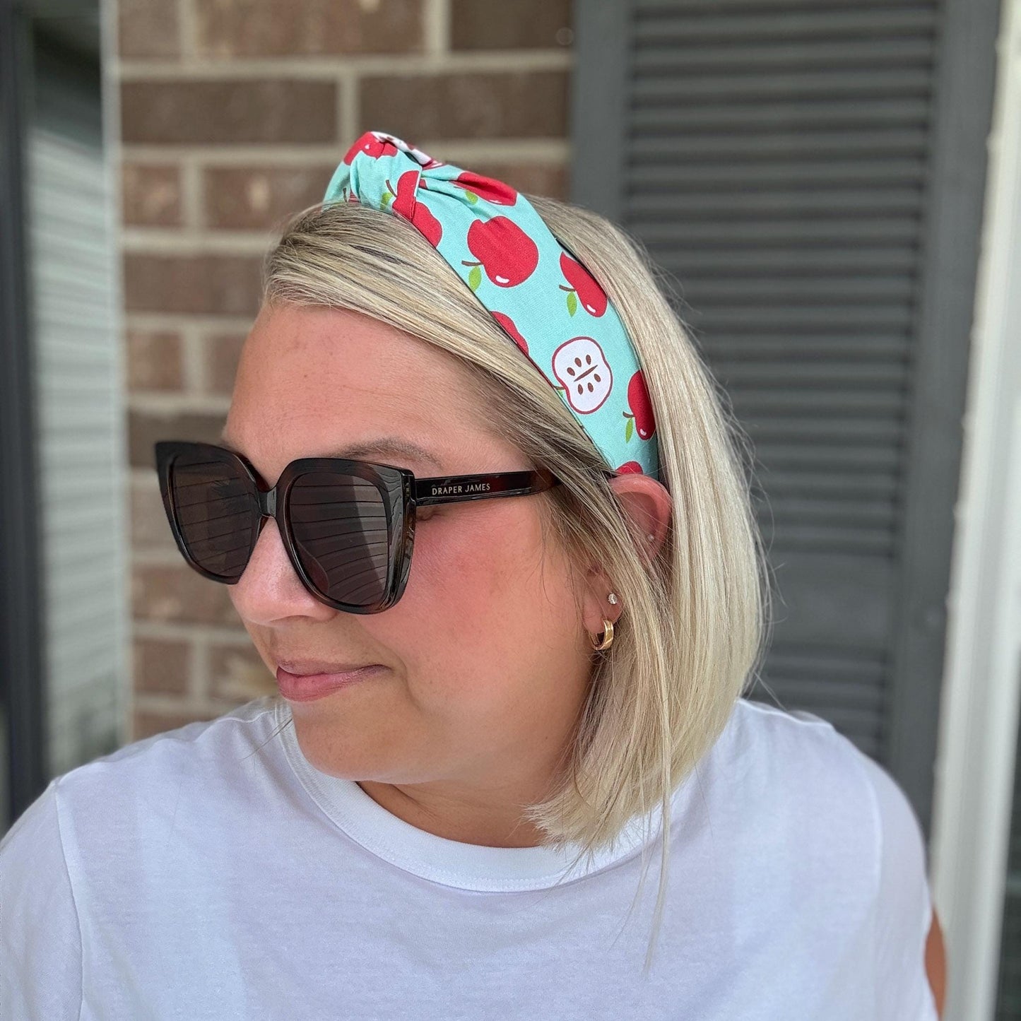 Teal & Red Apple Headband