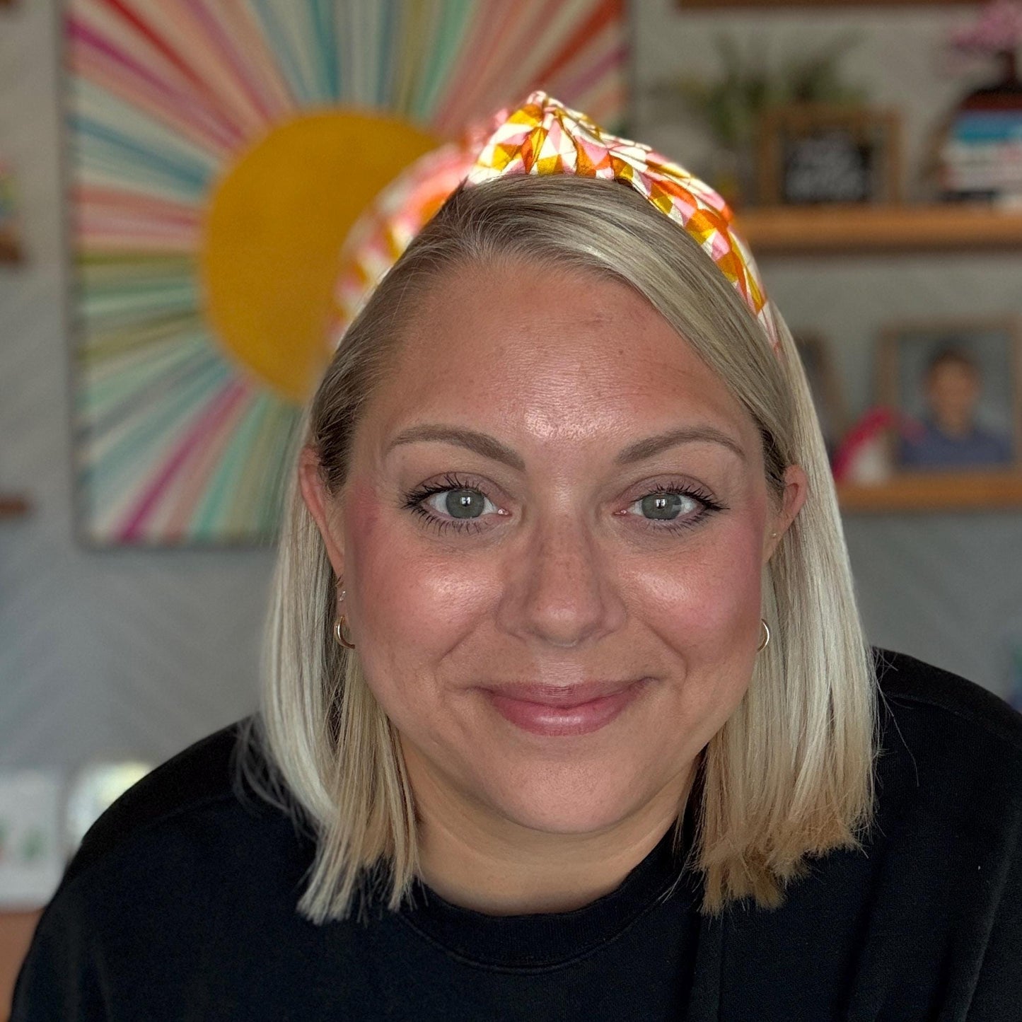 Orange and White Headband