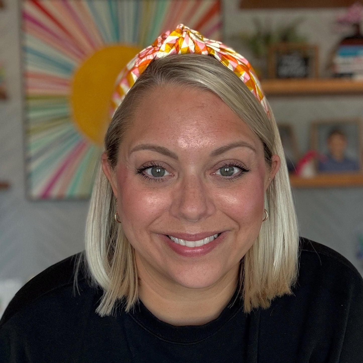 Orange and White Headband