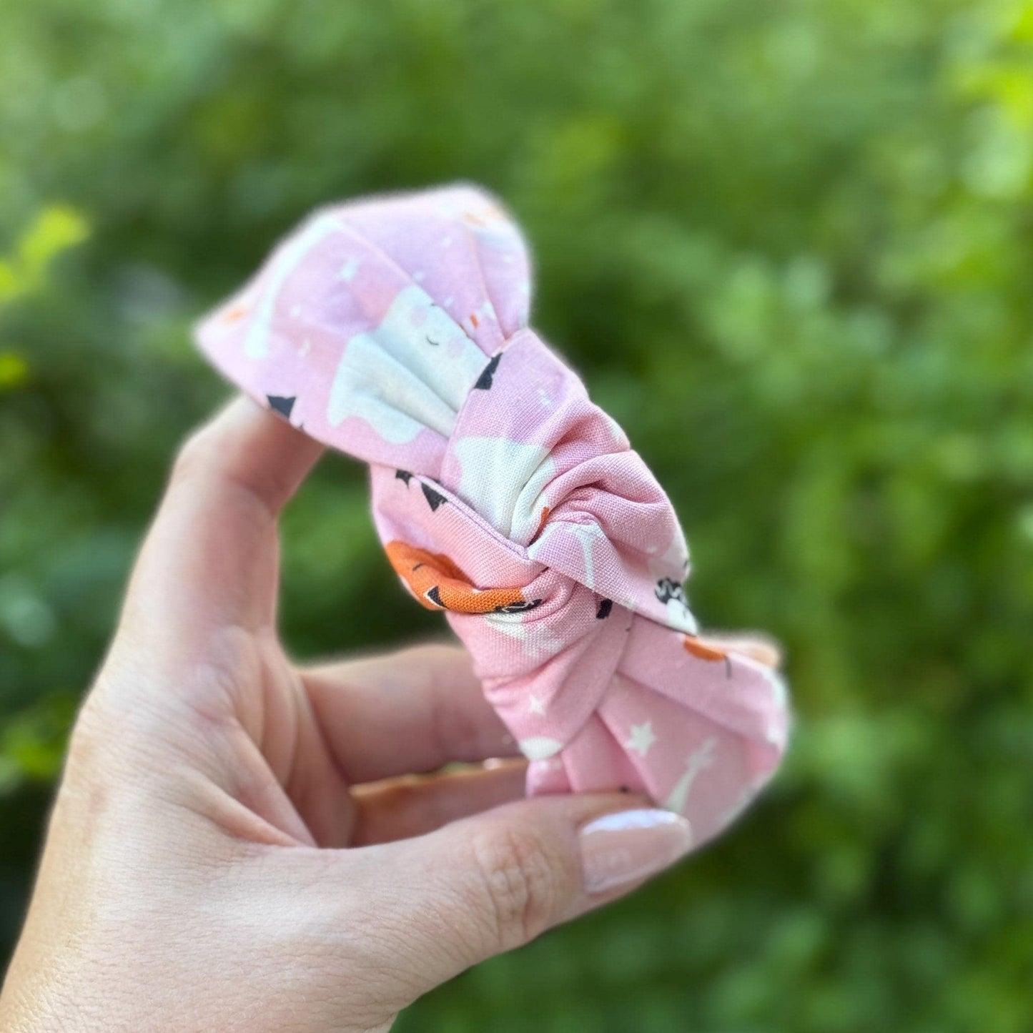 Spooky Cute Pink Topknot Headband | Halloween Headband