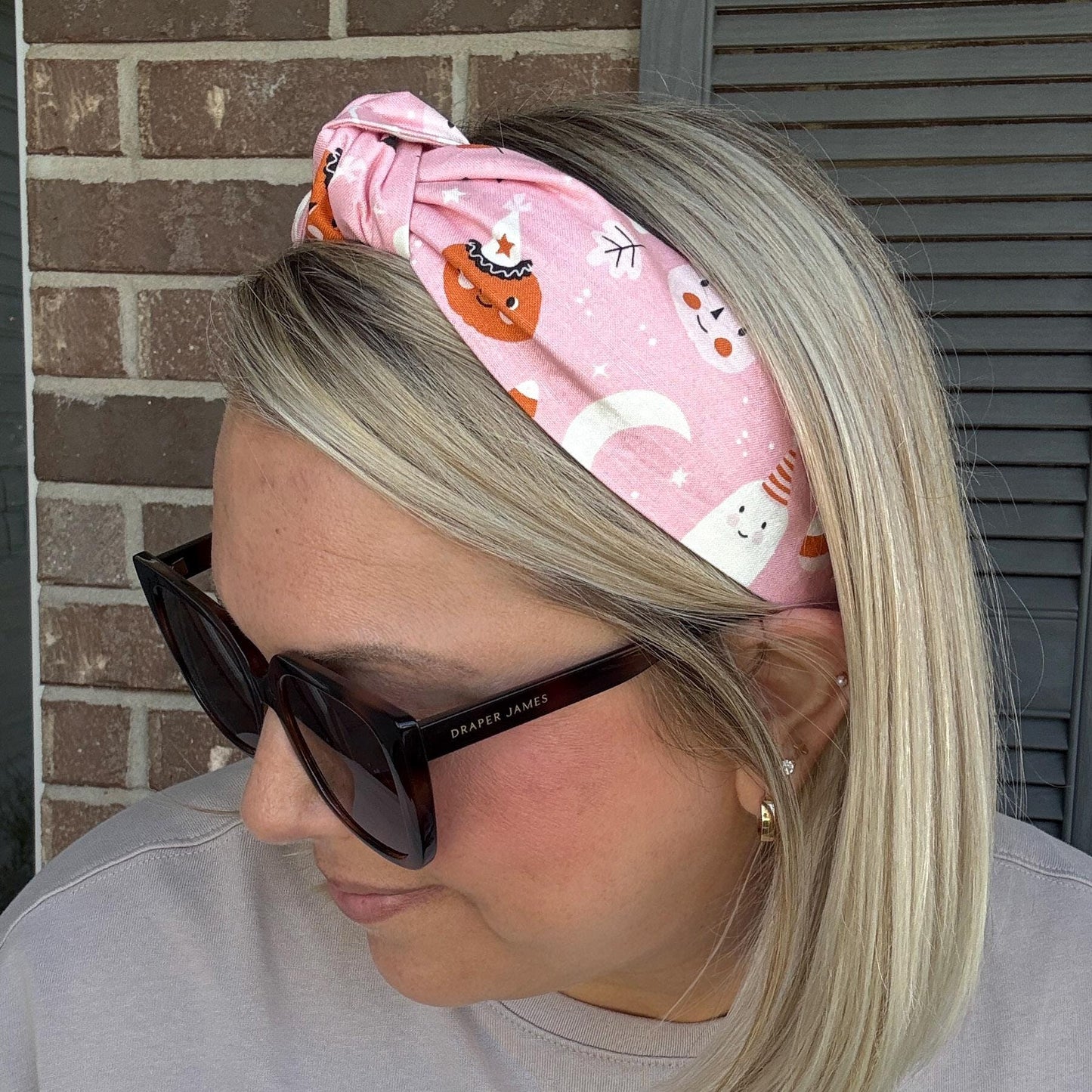 Spooky Cute Pink Topknot Headband | Halloween Headband