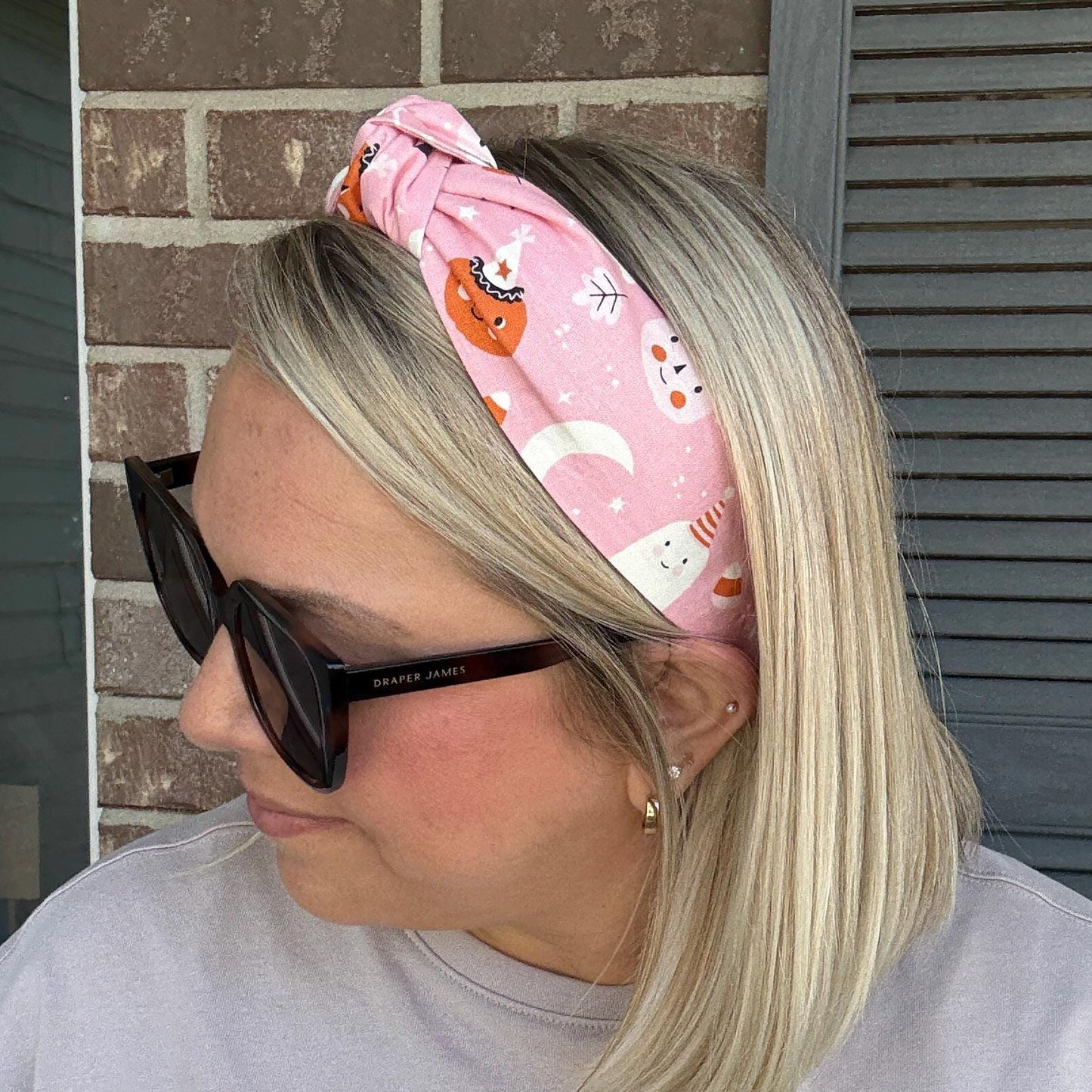 Spooky Cute Pink Topknot Headband | Halloween Headband