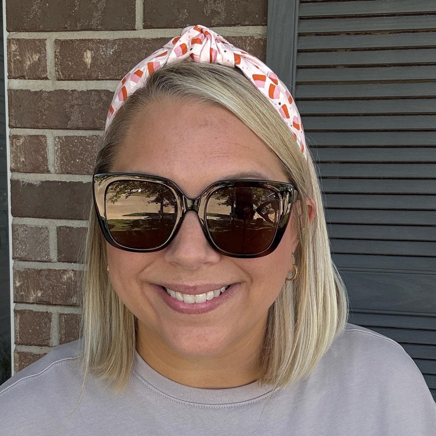 Pink Candy Corn Topknot Headband | Halloween Headband