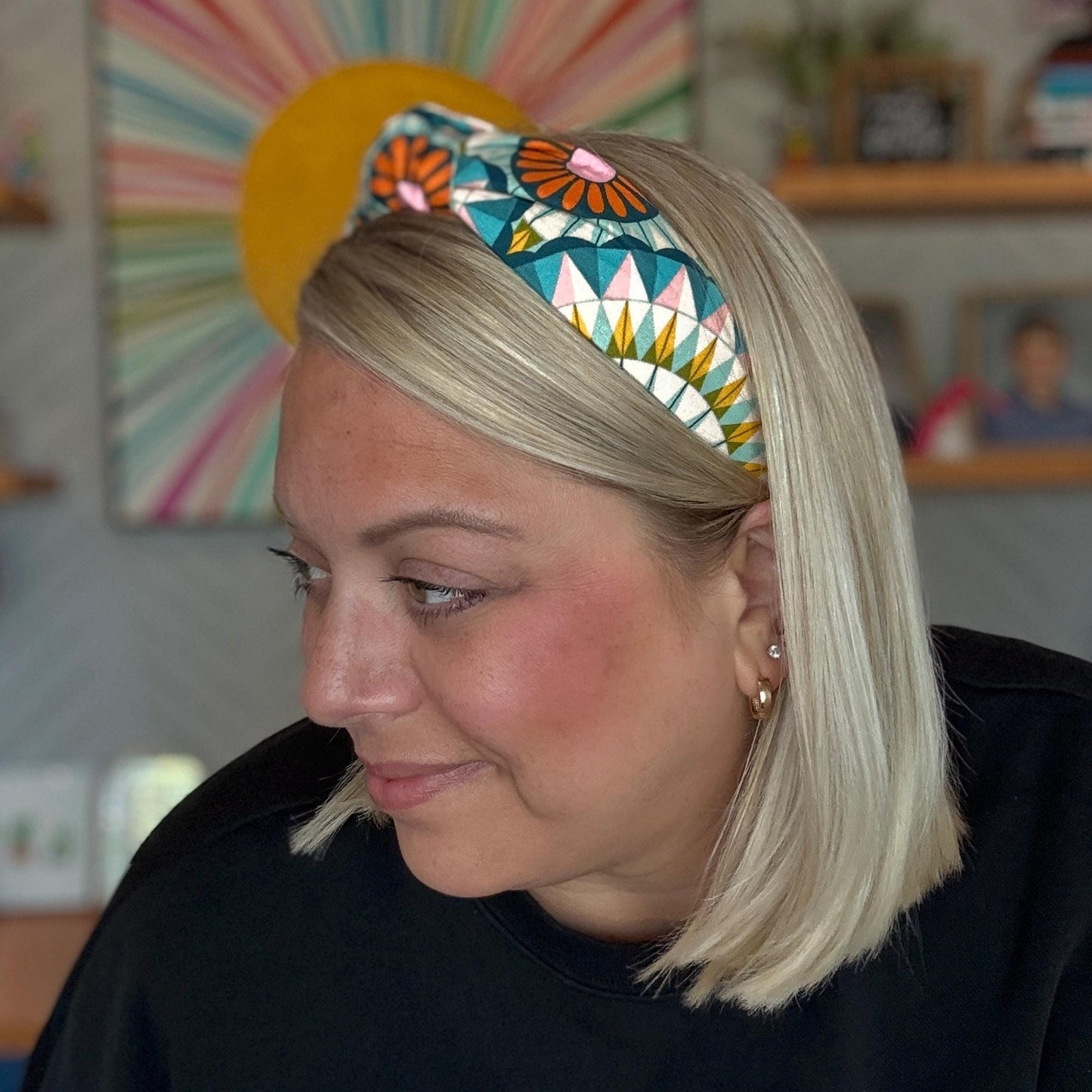 Blue and White Headband