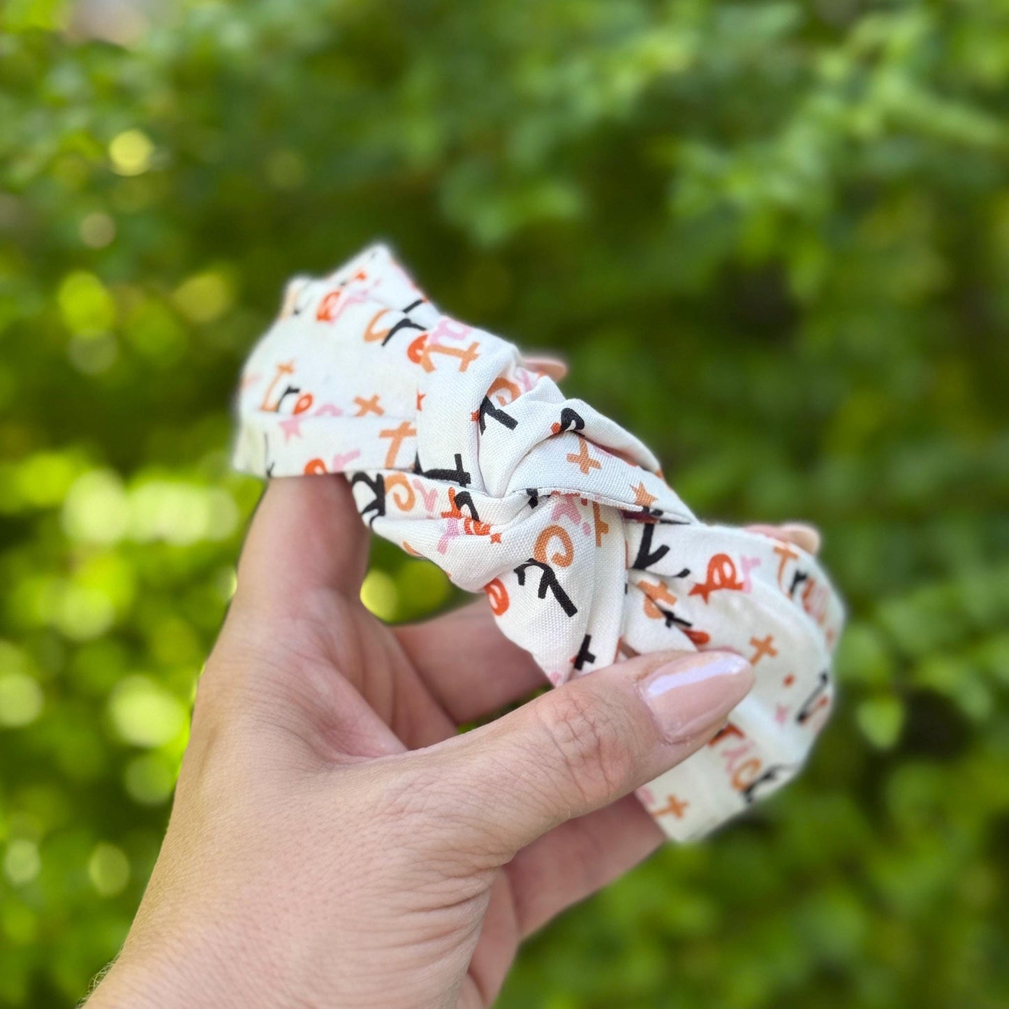 Fun Trick or Treat Halloween Topknot Headband, Comfortable Topknot Headband, Women & Girls (age 5+)