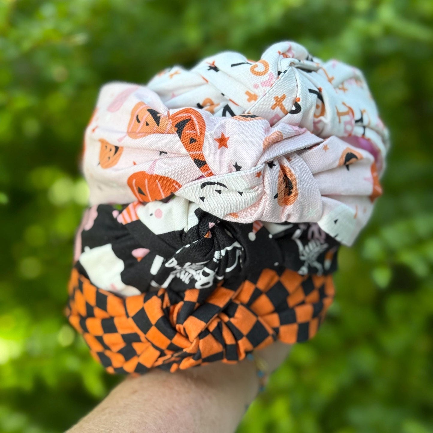Fun Trick or Treat Halloween Topknot Headband, Comfortable Topknot Headband, Women & Girls (age 5+)