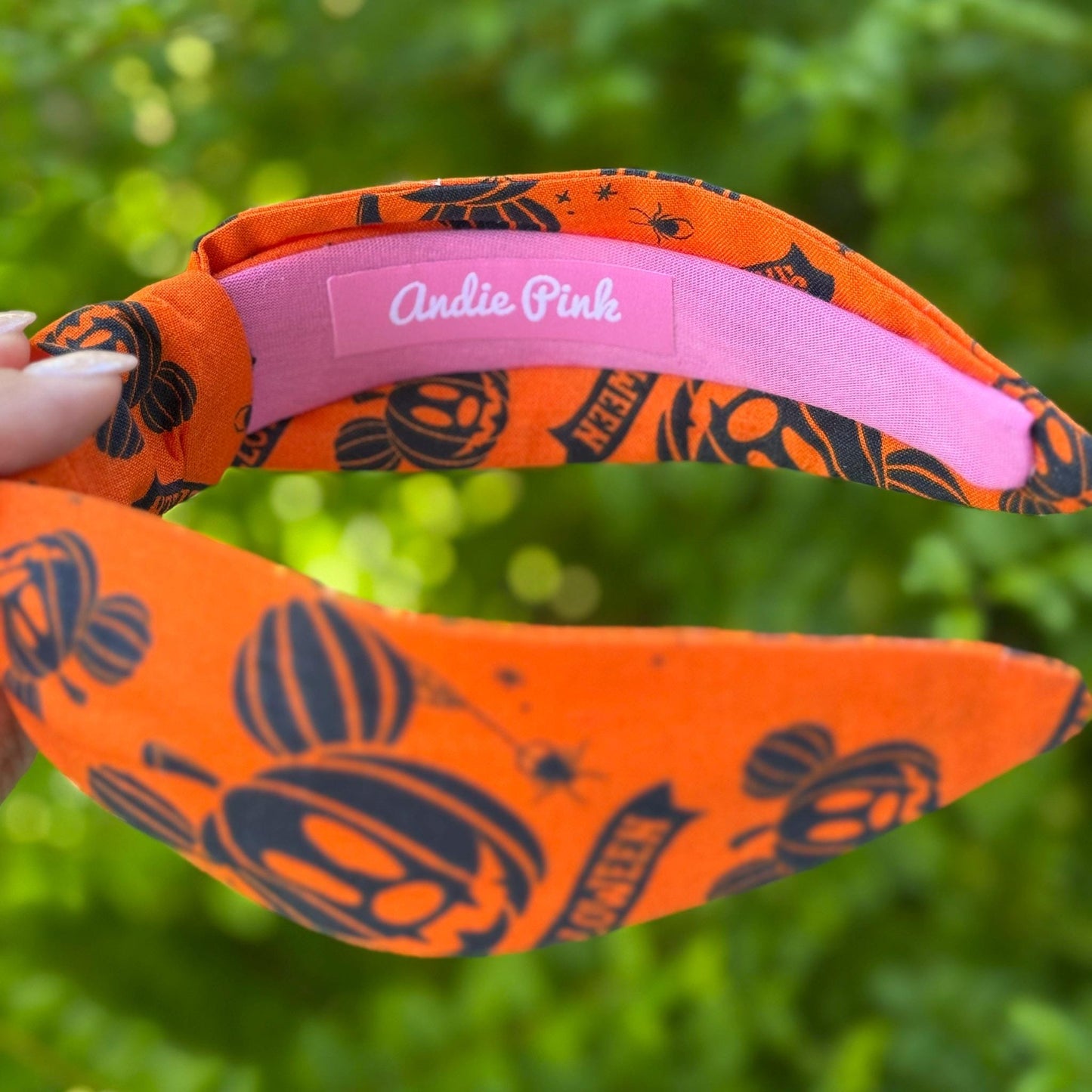Mouse Halloween Headband, Topknot Headband, Pumpkins and Ghosts, Comfortable Topknot Headband, Women & Girls (age 5+)